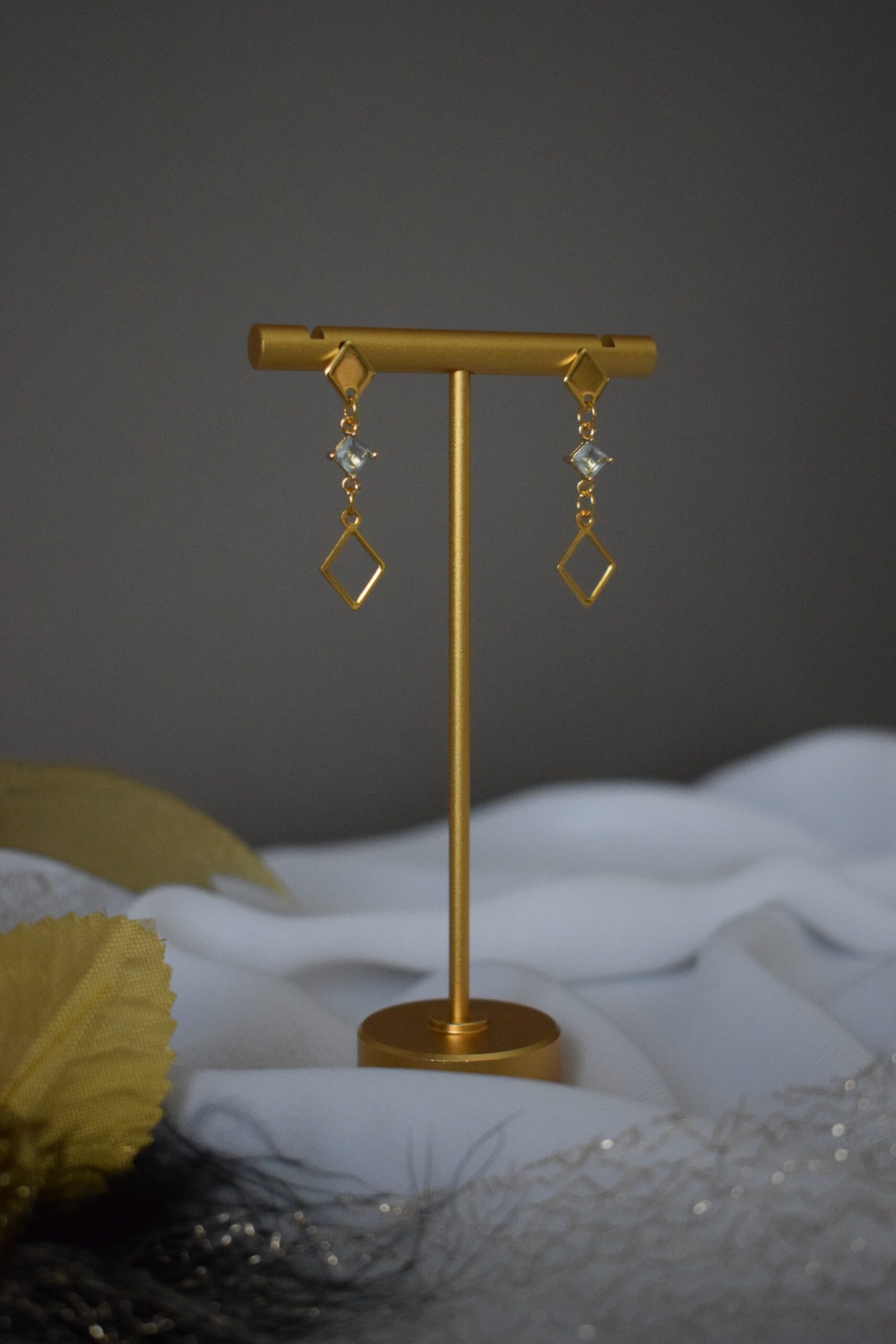 Oorhangers Licht Aqua Blauw Crystal Glass ~ FO 011 - Afbeelding 4