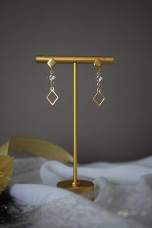 Oorhangers Licht Aqua Blauw Crystal Glass ~ FO 011