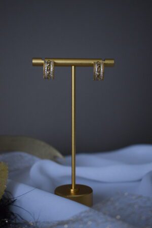 Oorstekers gold plated met Zirkonia ~ FO 017