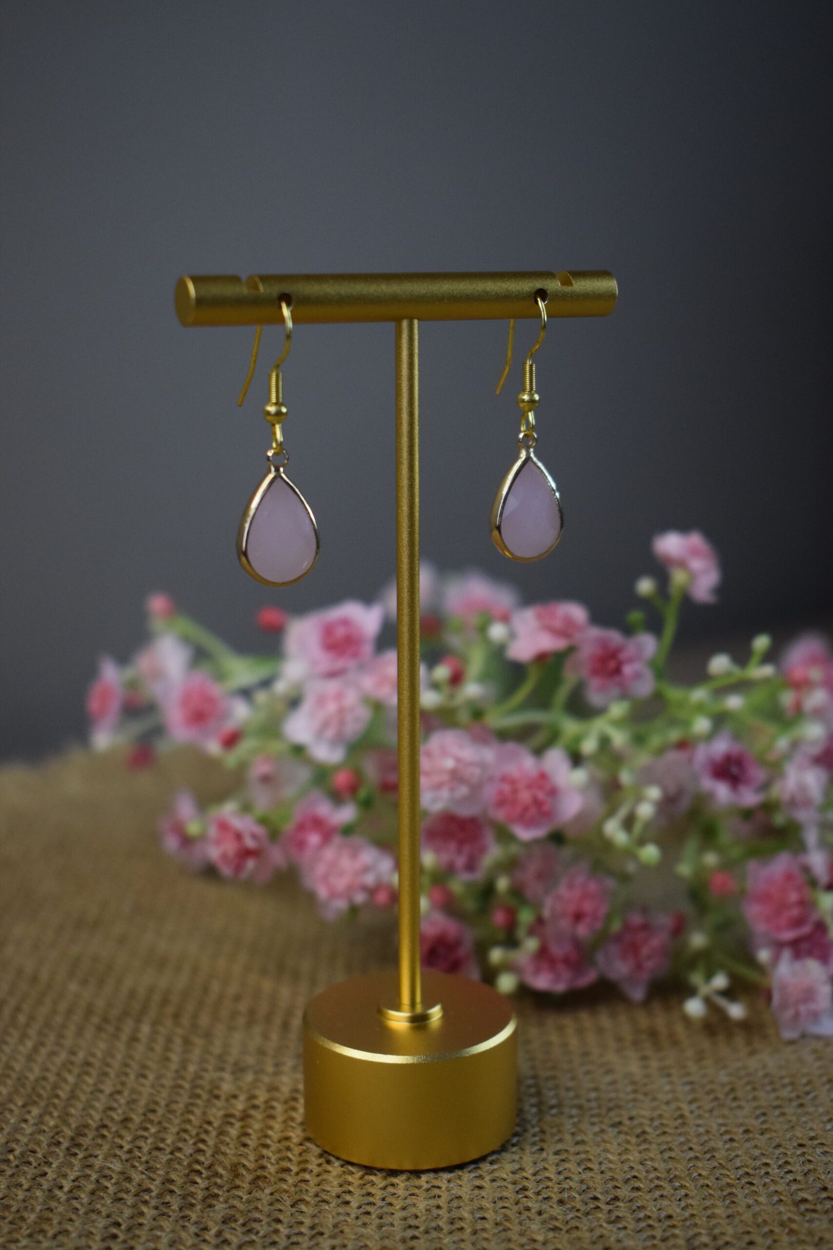 Oorhangers Roze Crystal Glass ~ CG 003 - Afbeelding 3
