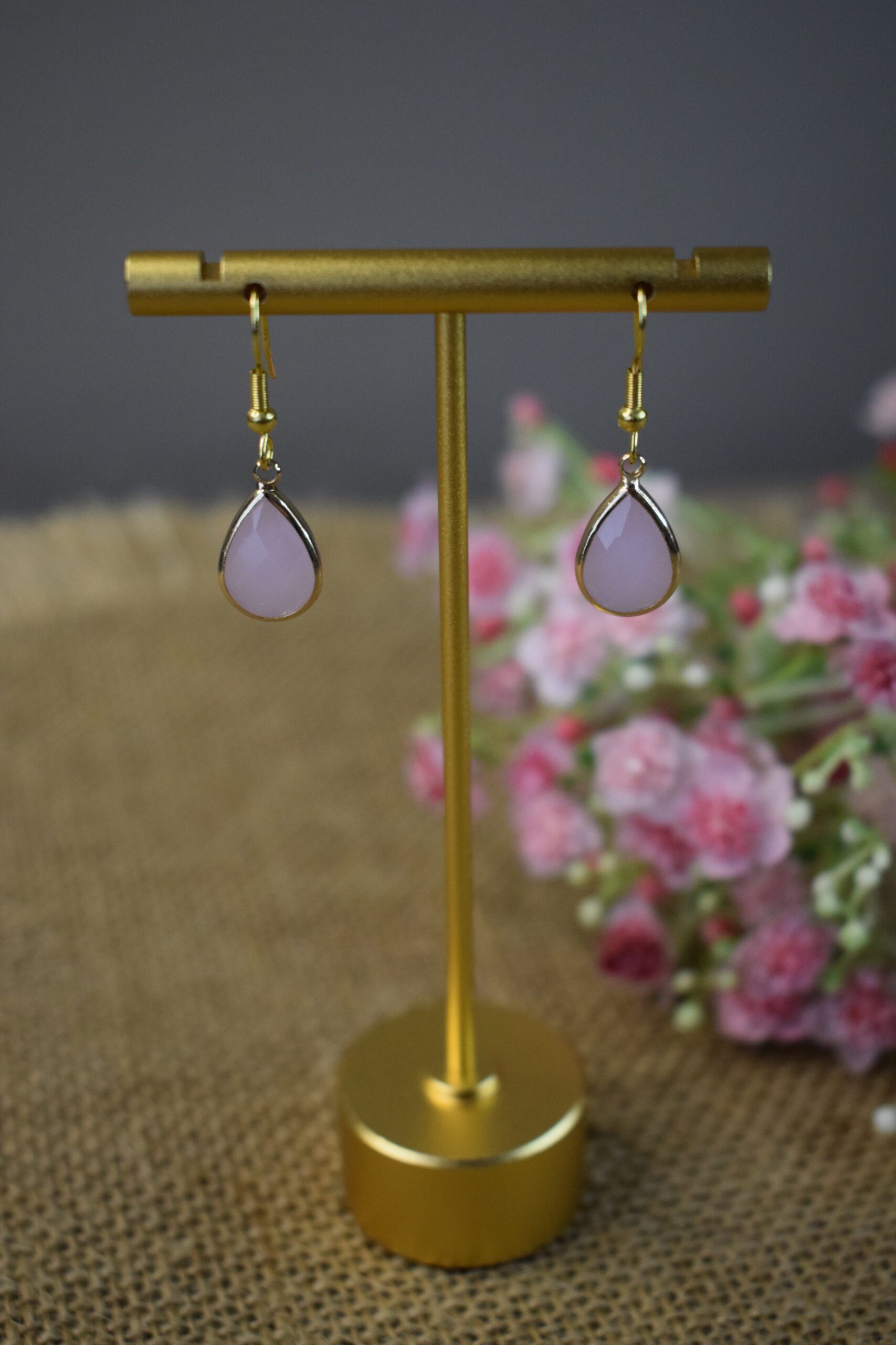 Oorhangers Roze Crystal Glass ~ CG 003 - Afbeelding 4