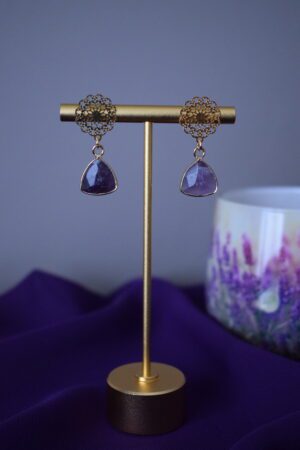 Oorhangers Amethist Mandala ~ OA 001