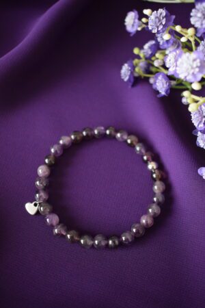 Kralenarmband Amethist 6mm ~ AA 004