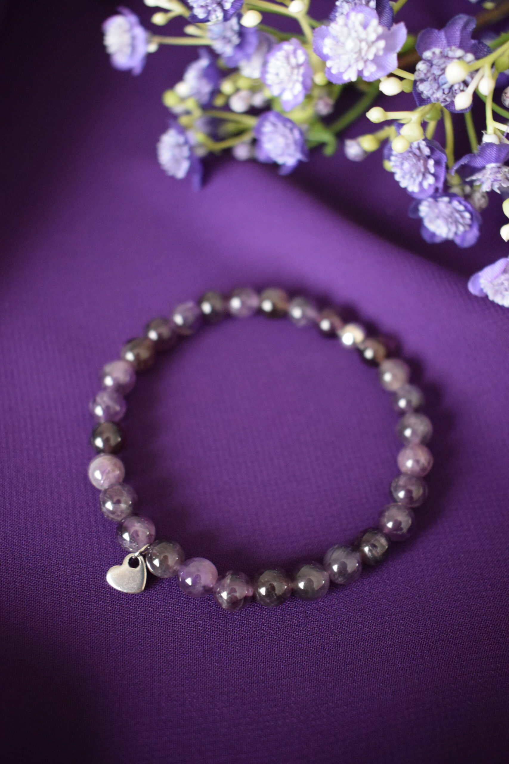 Kralenarmband Amethist 6mm ~ AA 004 - Afbeelding 2