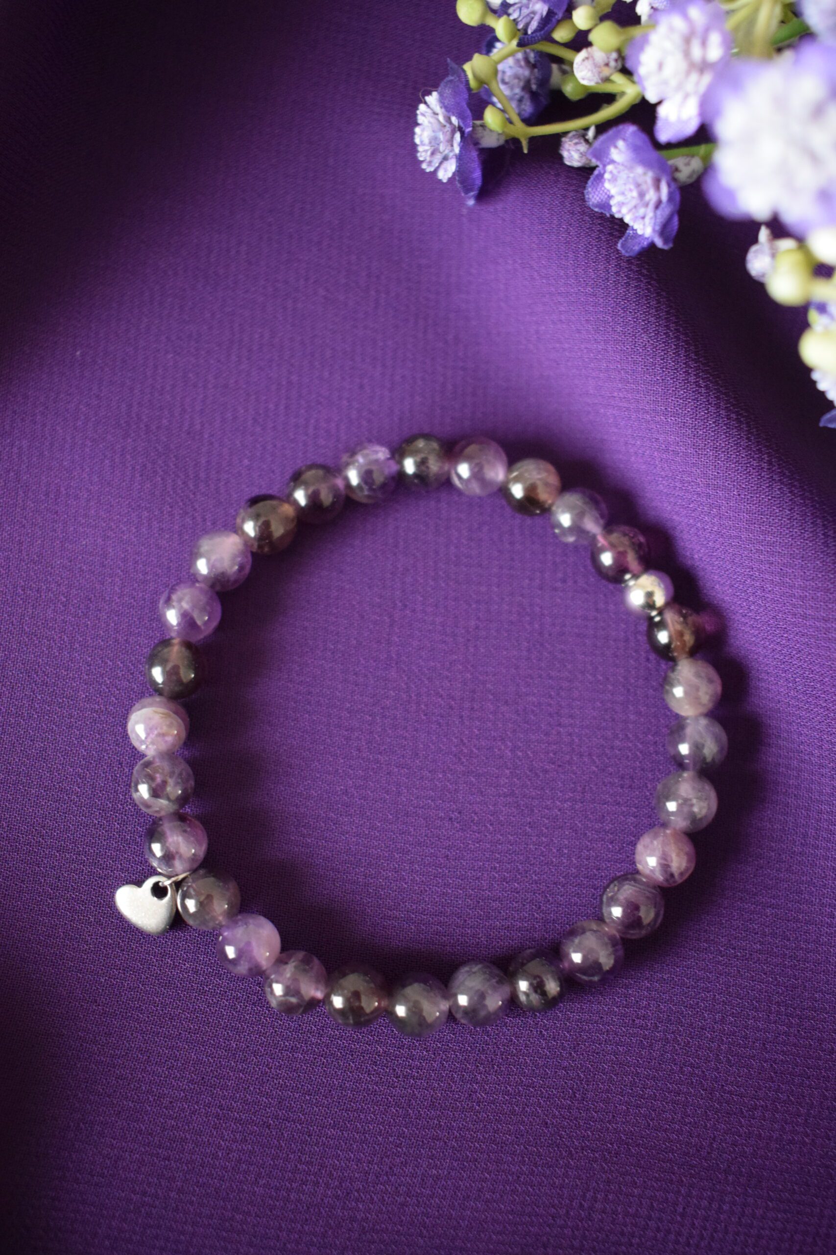 Kralenarmband Amethist 6mm ~ AA 004 - Afbeelding 3