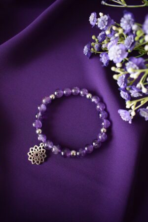 Kralenarmband Amethist 8mm ~ AA 006