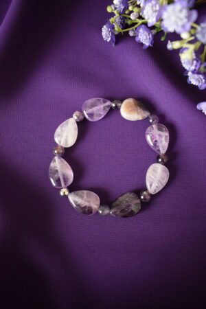 Armband Amethist druppelkralen ~ AA 007