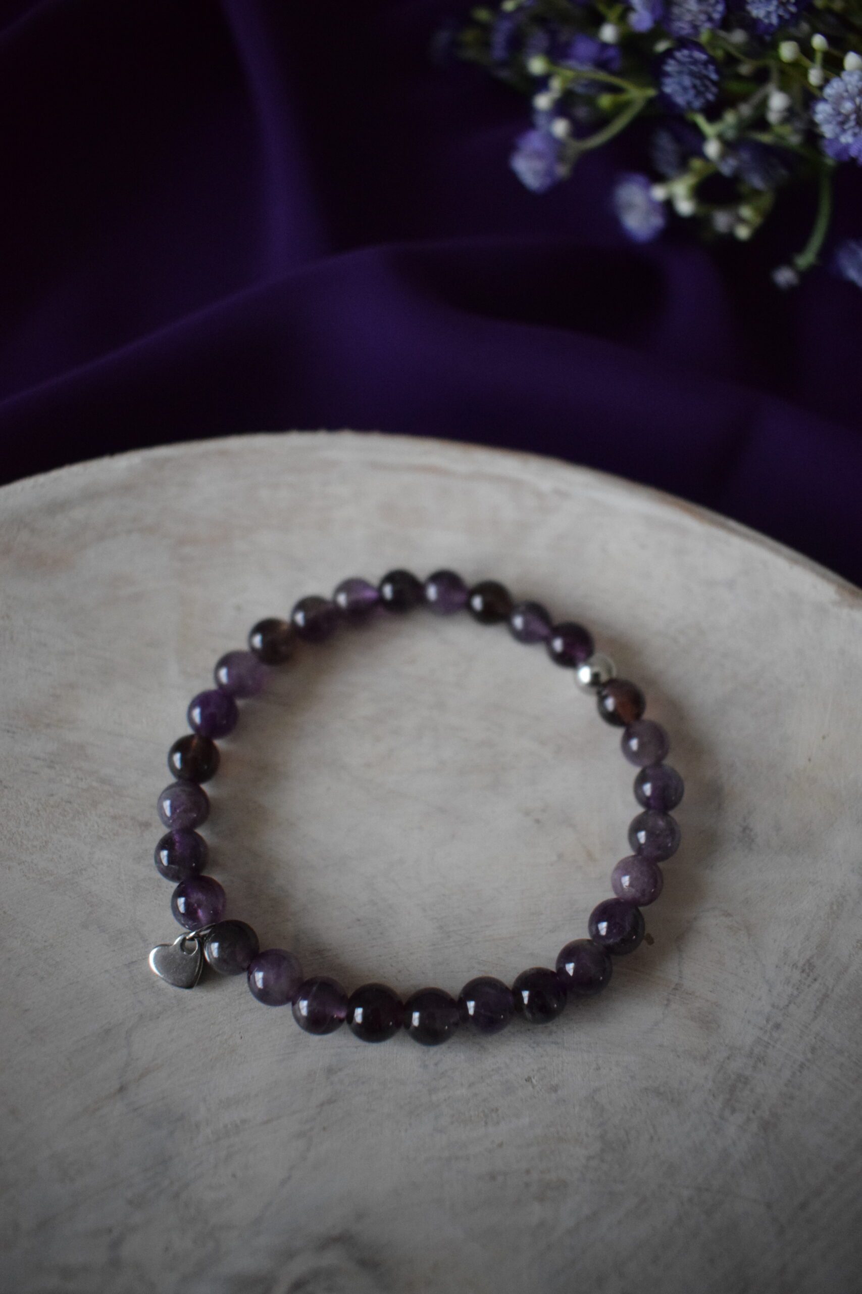 Kralenarmband Amethist 6mm ~ AA 004 - Afbeelding 4