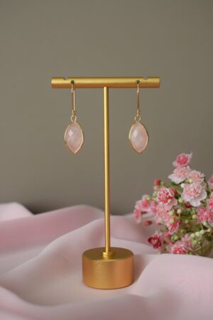 Oorhangers Rozenkwarts ~ LC 001