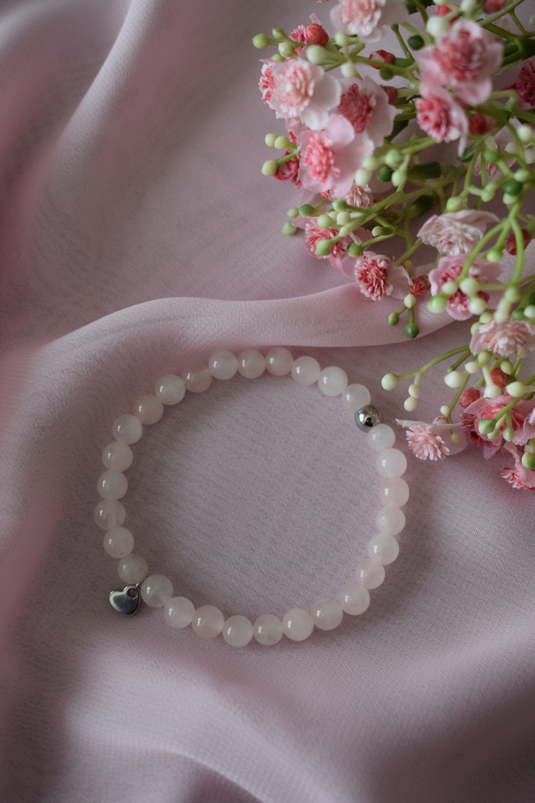 Kralenarmband Rozenkwarts 6mm ~ LC 005 - Afbeelding 2