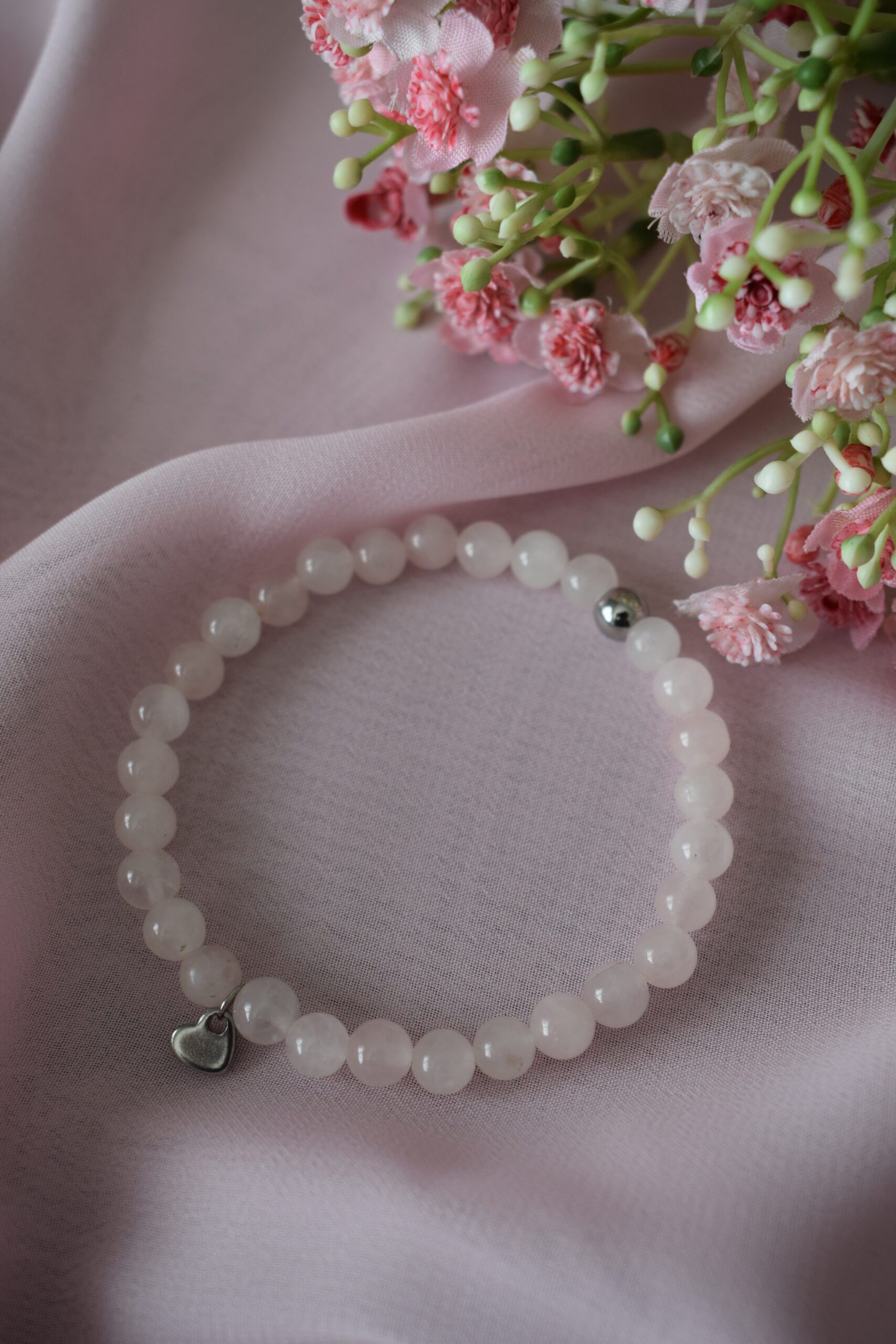 Kralenarmband Rozenkwarts 6mm ~ LC 005