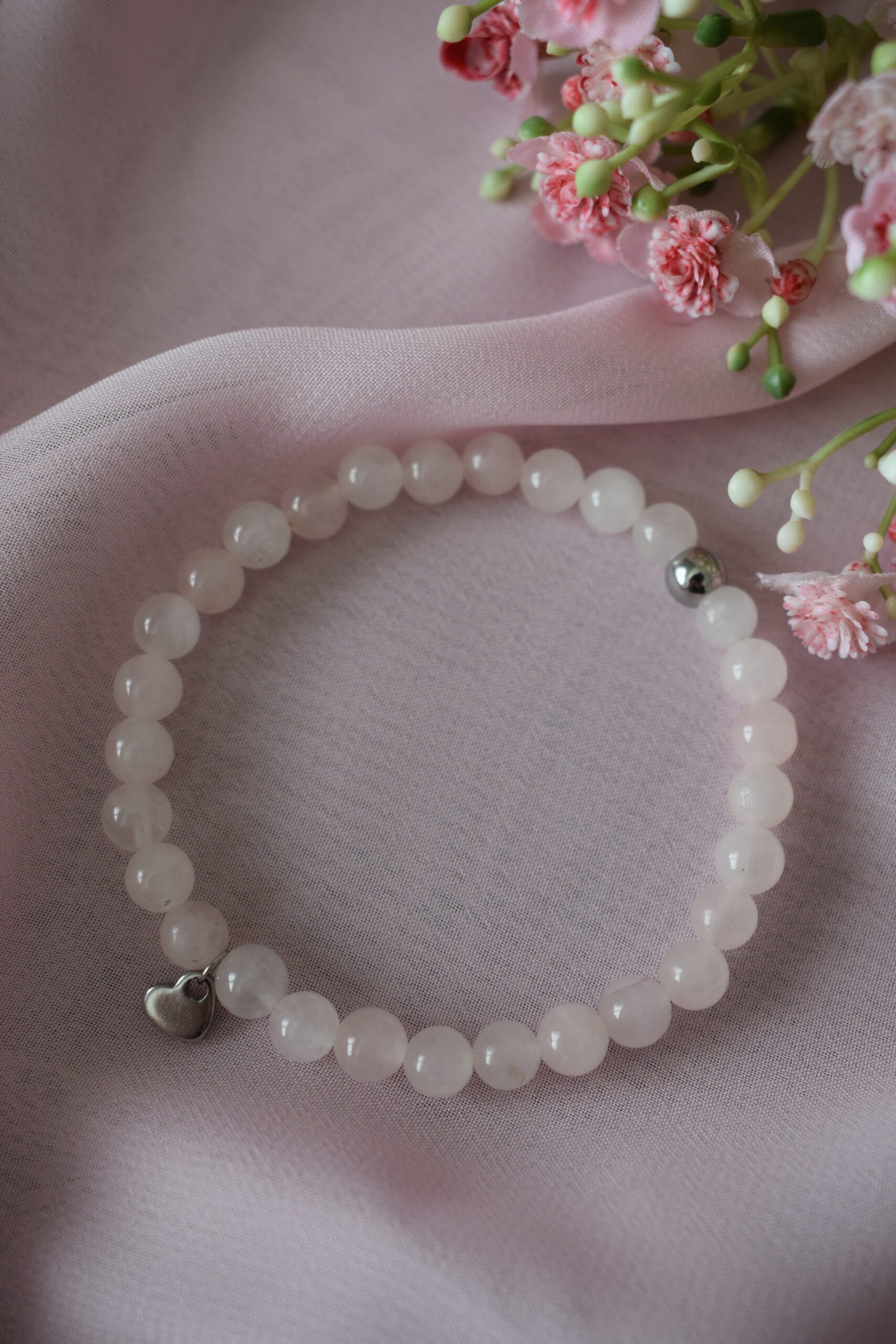 Kralenarmband Rozenkwarts 6mm ~ LC 005 - Afbeelding 3