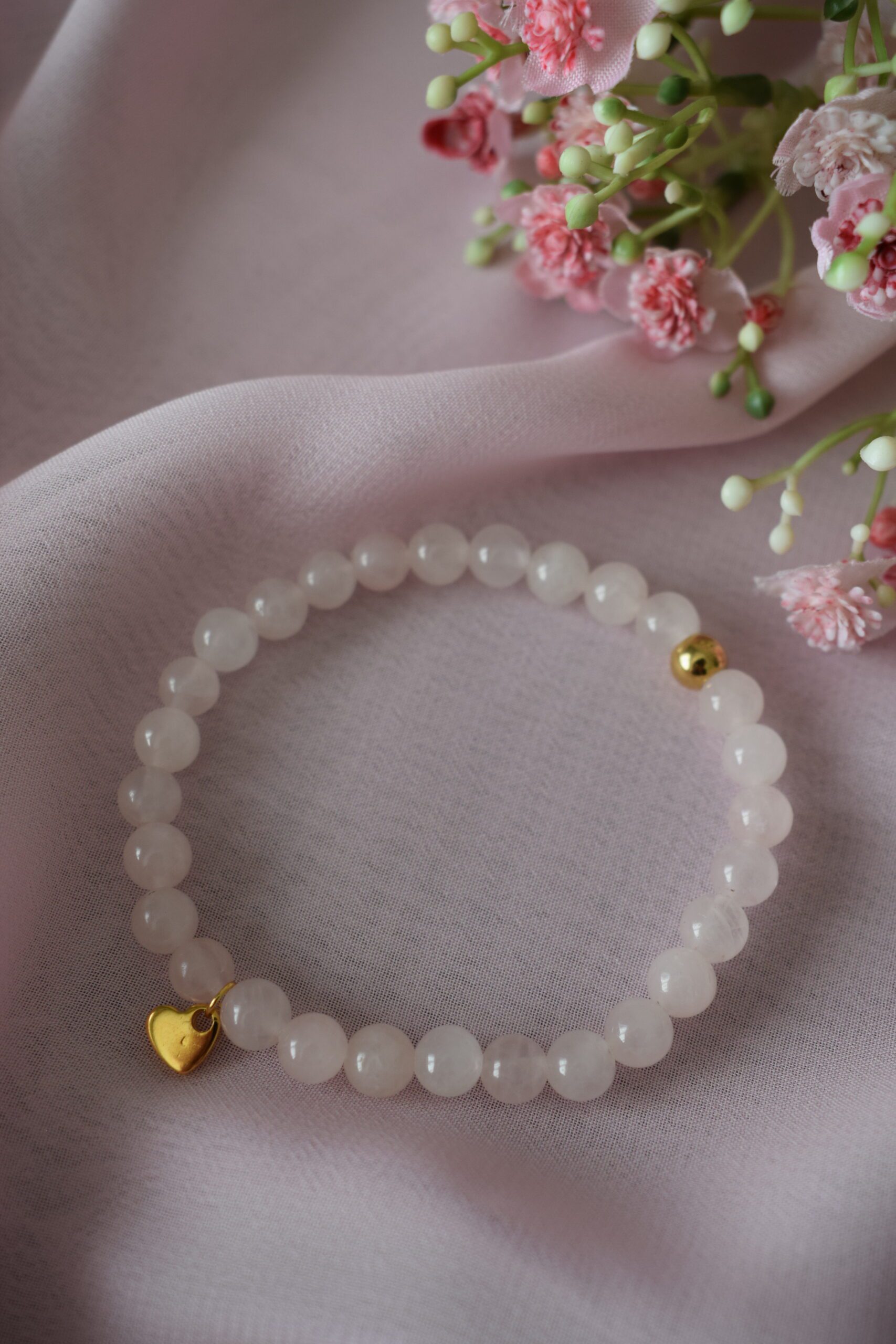 Kralenarmband Rozenkwarts 6mm ~ LC 006 - Afbeelding 2