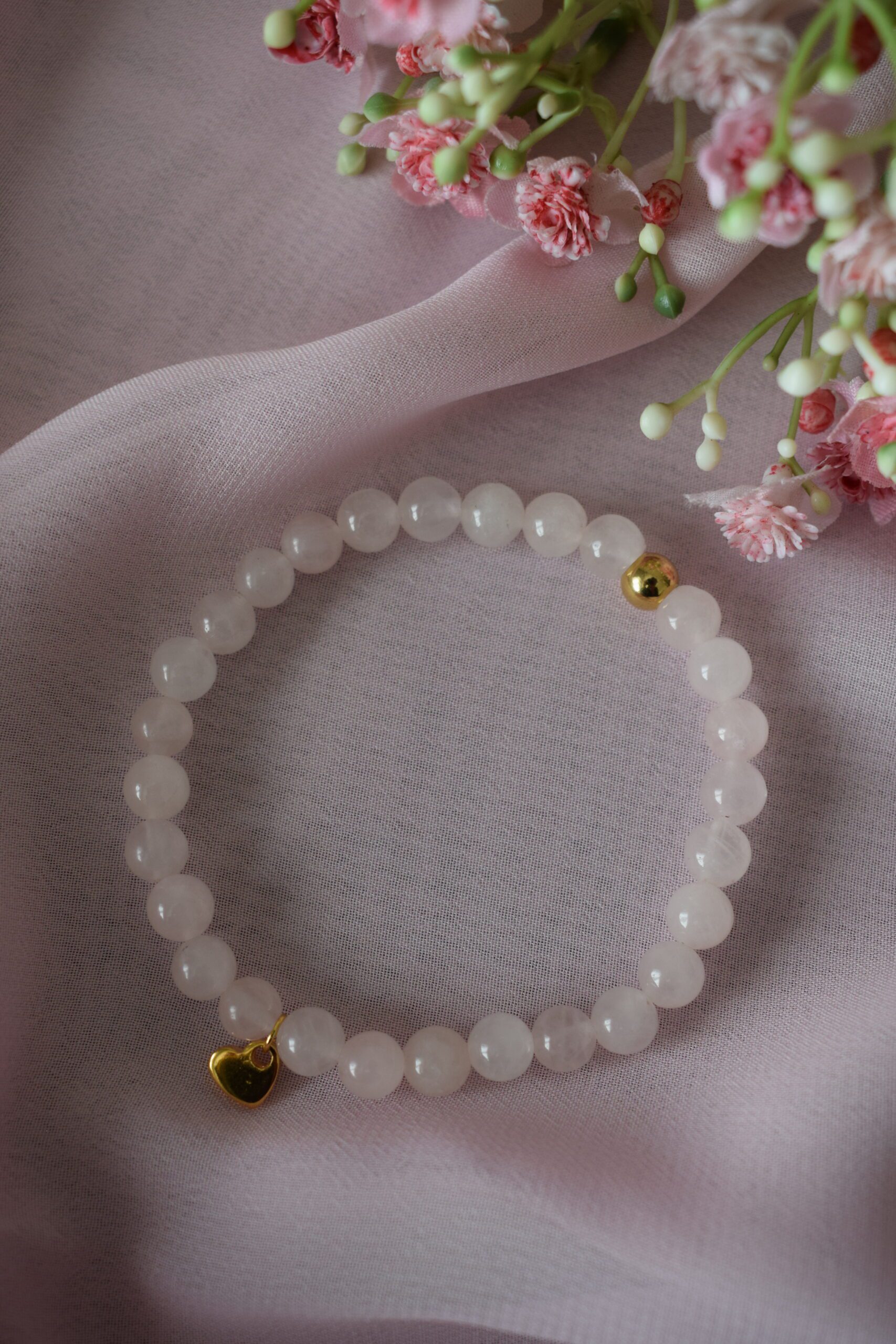 Kralenarmband Rozenkwarts 6mm ~ LC 006 - Afbeelding 3