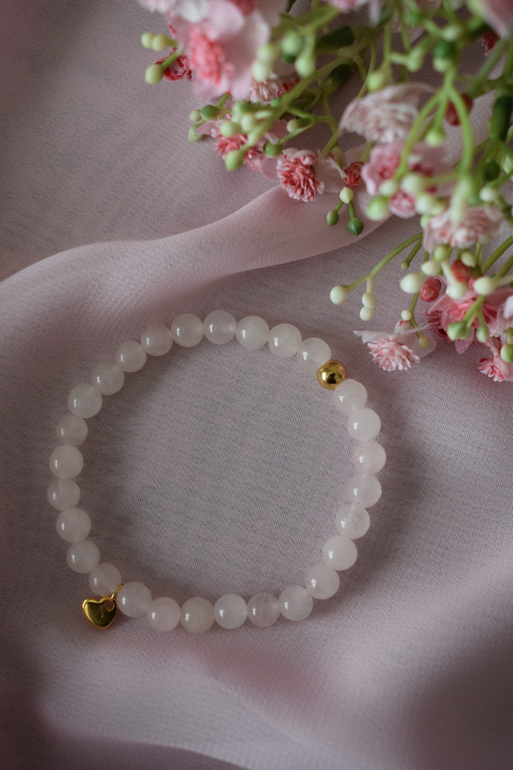 Kralenarmband Rozenkwarts 6mm ~ LC 006