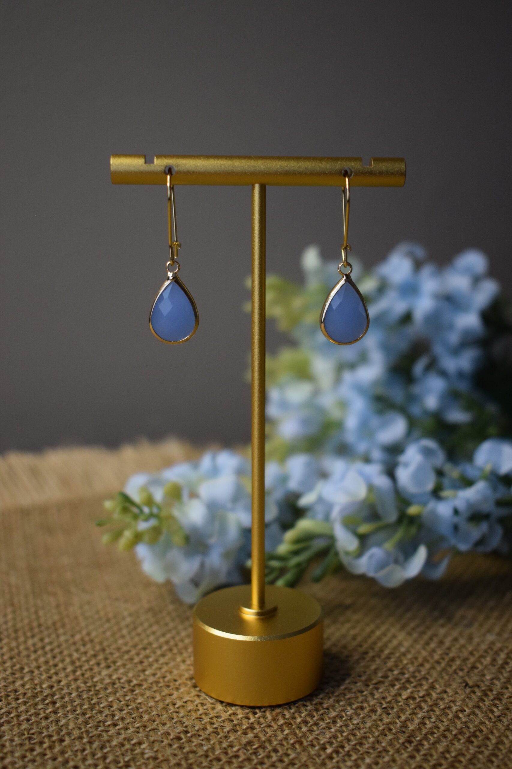 Oorhangers Lavendelblauw Crystal Glass ~ CG 006 - Afbeelding 2