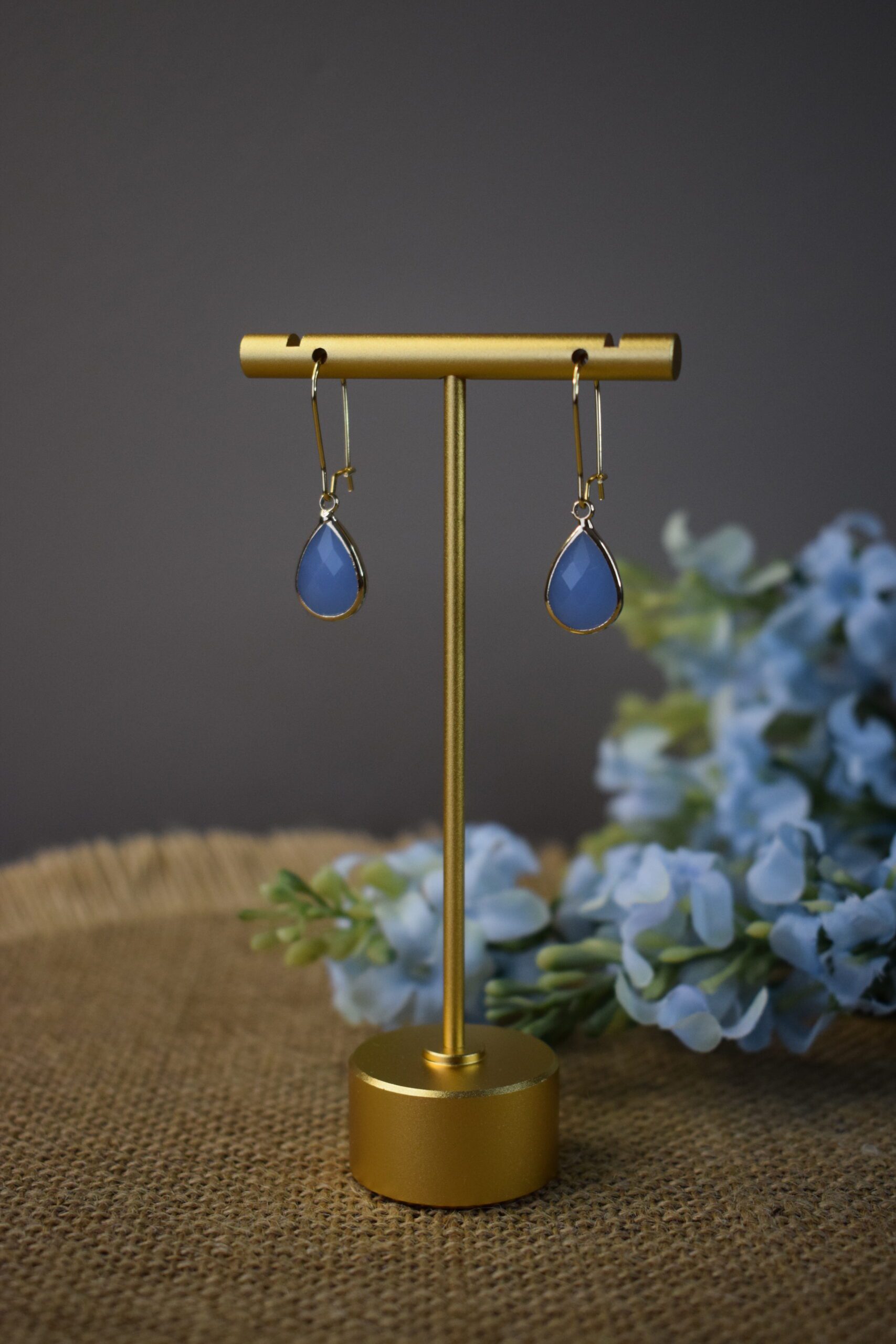 Oorhangers Lavendelblauw Crystal Glass ~ CG 006 - Afbeelding 3