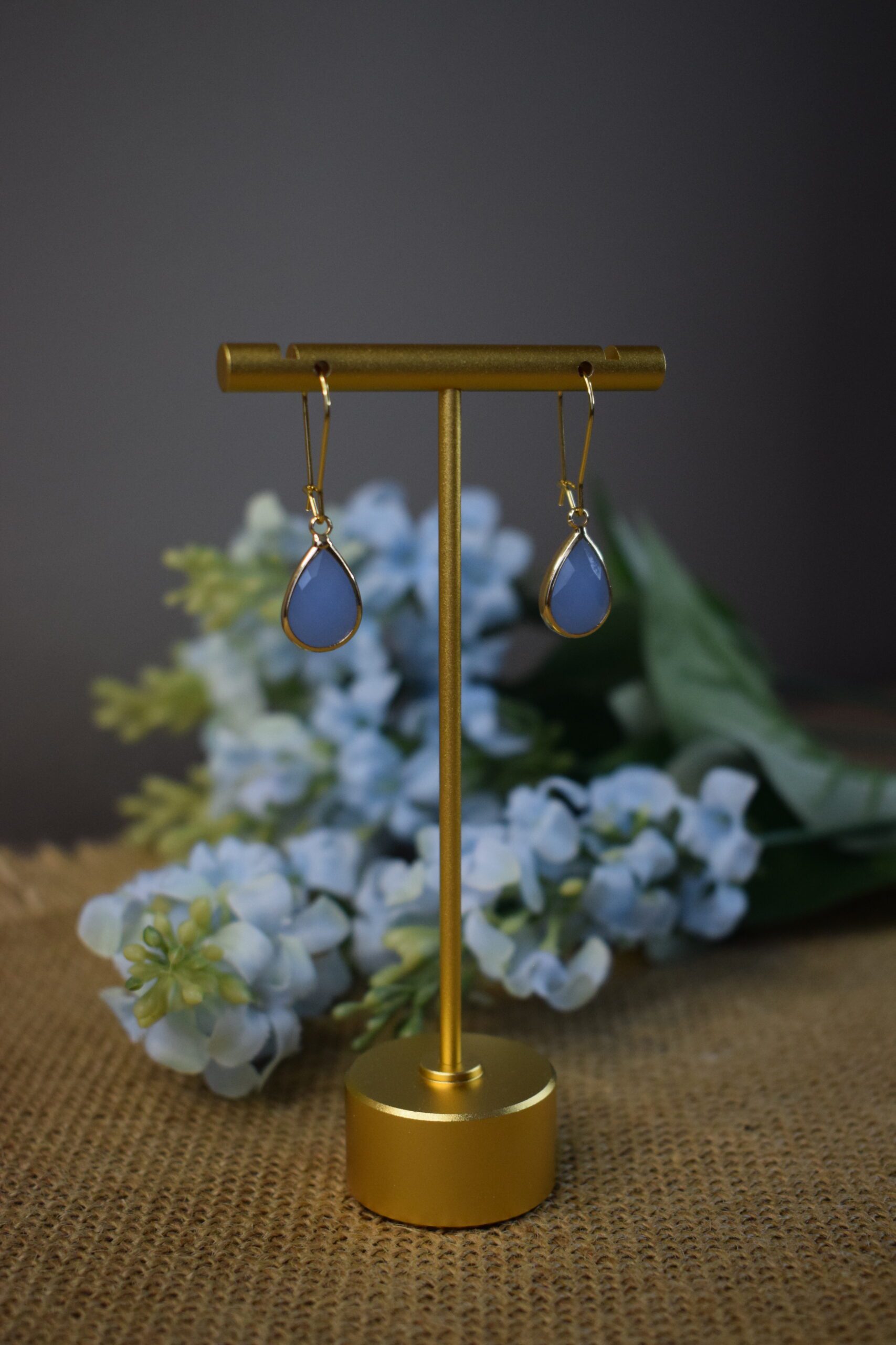Oorhangers Lavendelblauw Crystal Glass ~ CG 006 - Afbeelding 4
