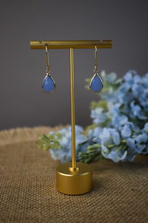 Oorhangers Lavendelblauw Crystal Glass ~ CG 006