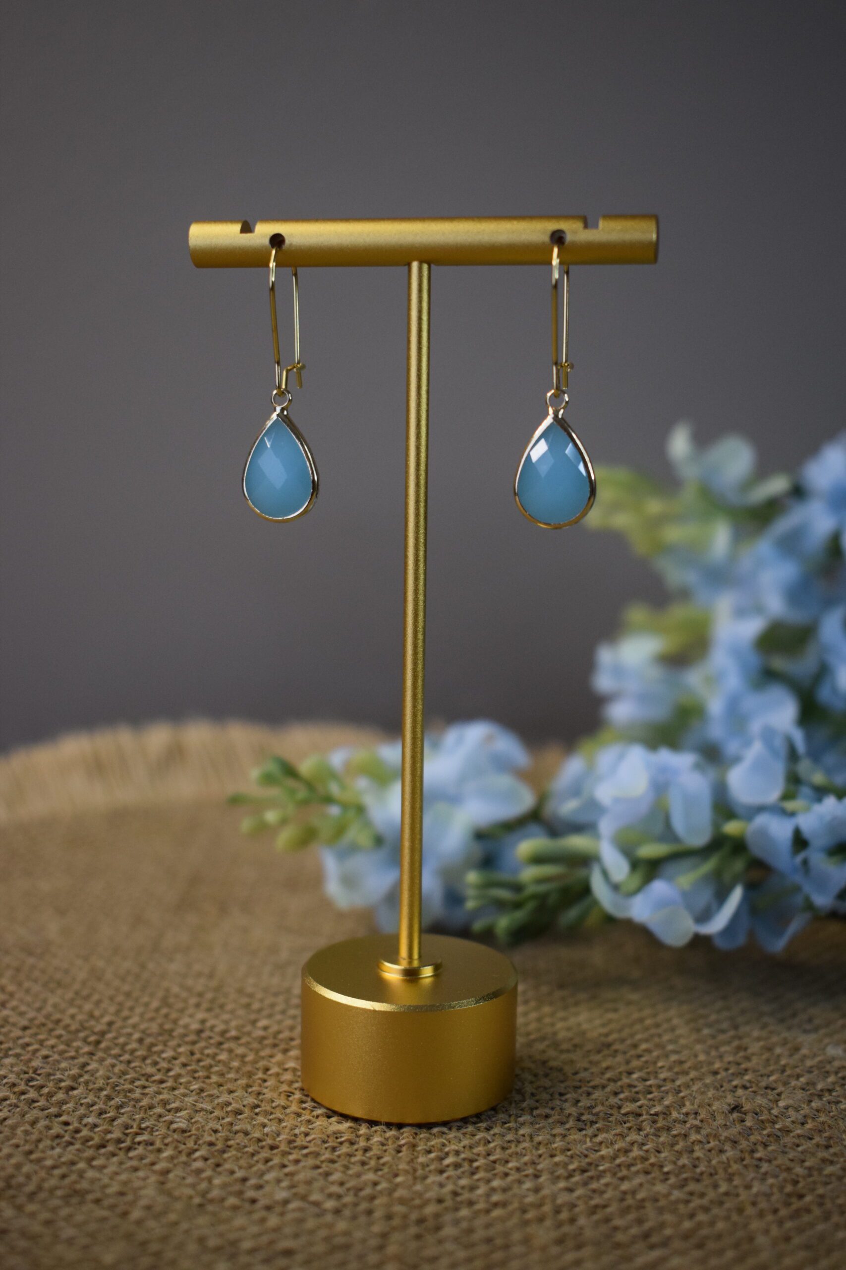 Oorhangers Turkoois Crystal Glass ~ CG 007 - Afbeelding 2