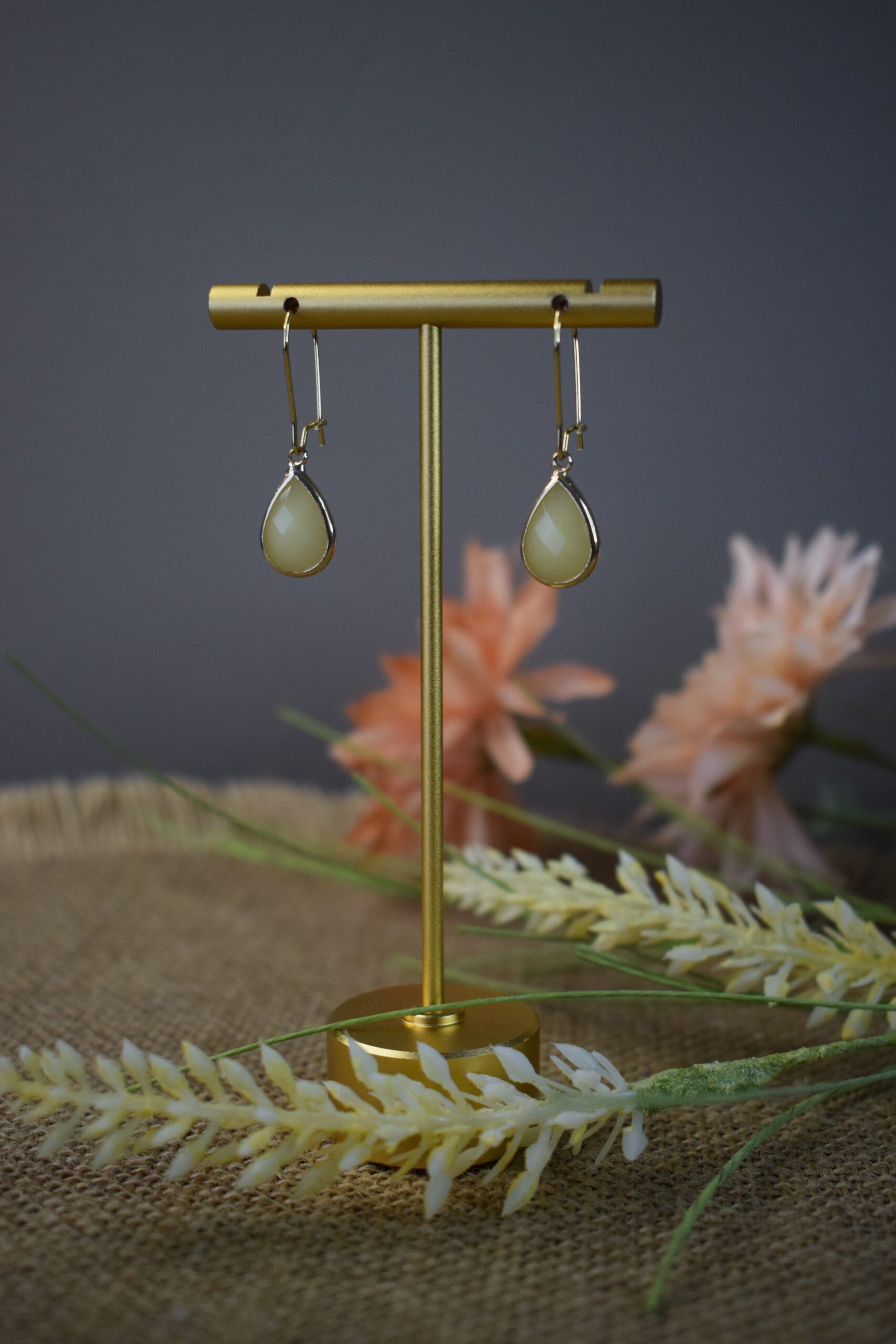 Oorhangers Soft Yellow Crystal Glass ~ CG 005 - Afbeelding 2