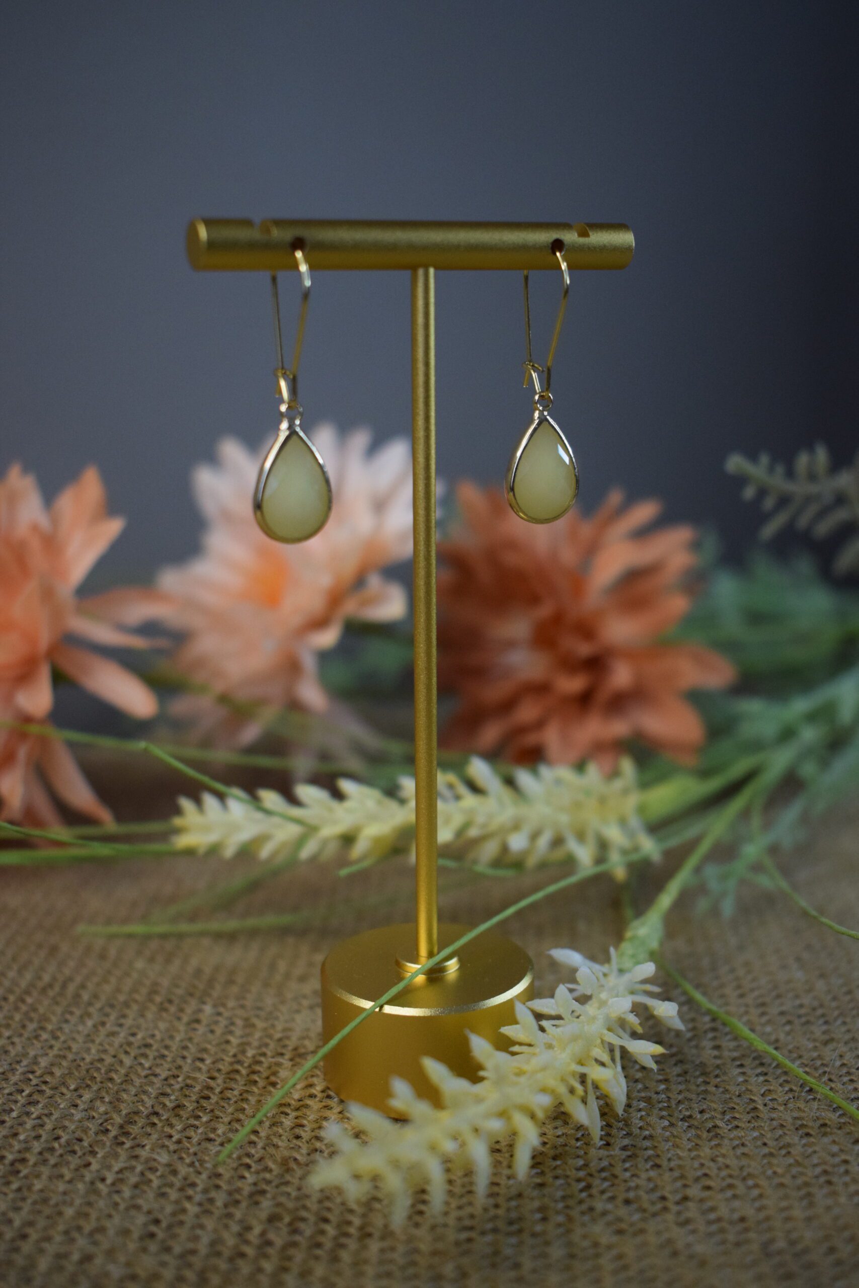 Oorhangers Soft Yellow Crystal Glass ~ CG 005 - Afbeelding 3