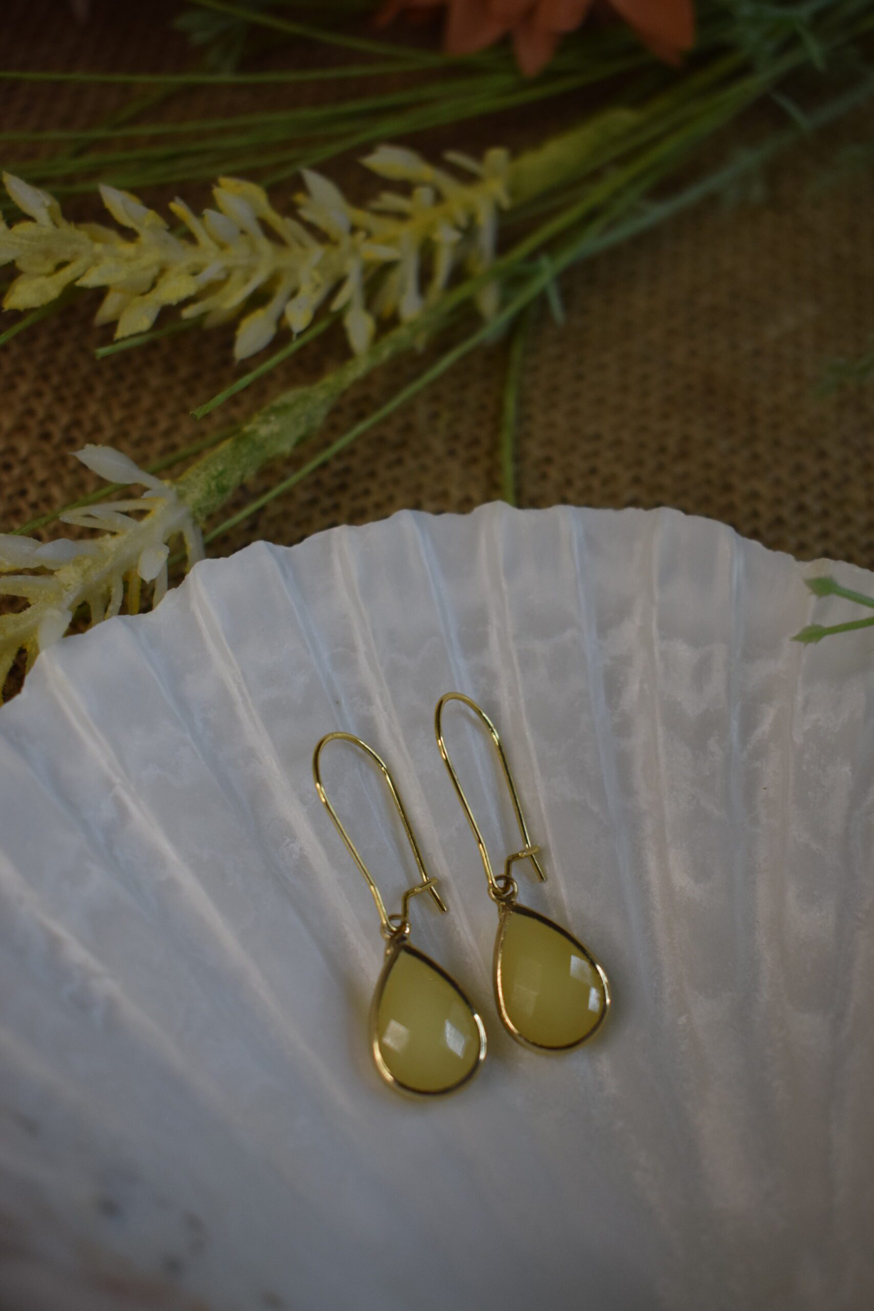 Oorhangers Soft Yellow Crystal Glass ~ CG 005 - Afbeelding 5