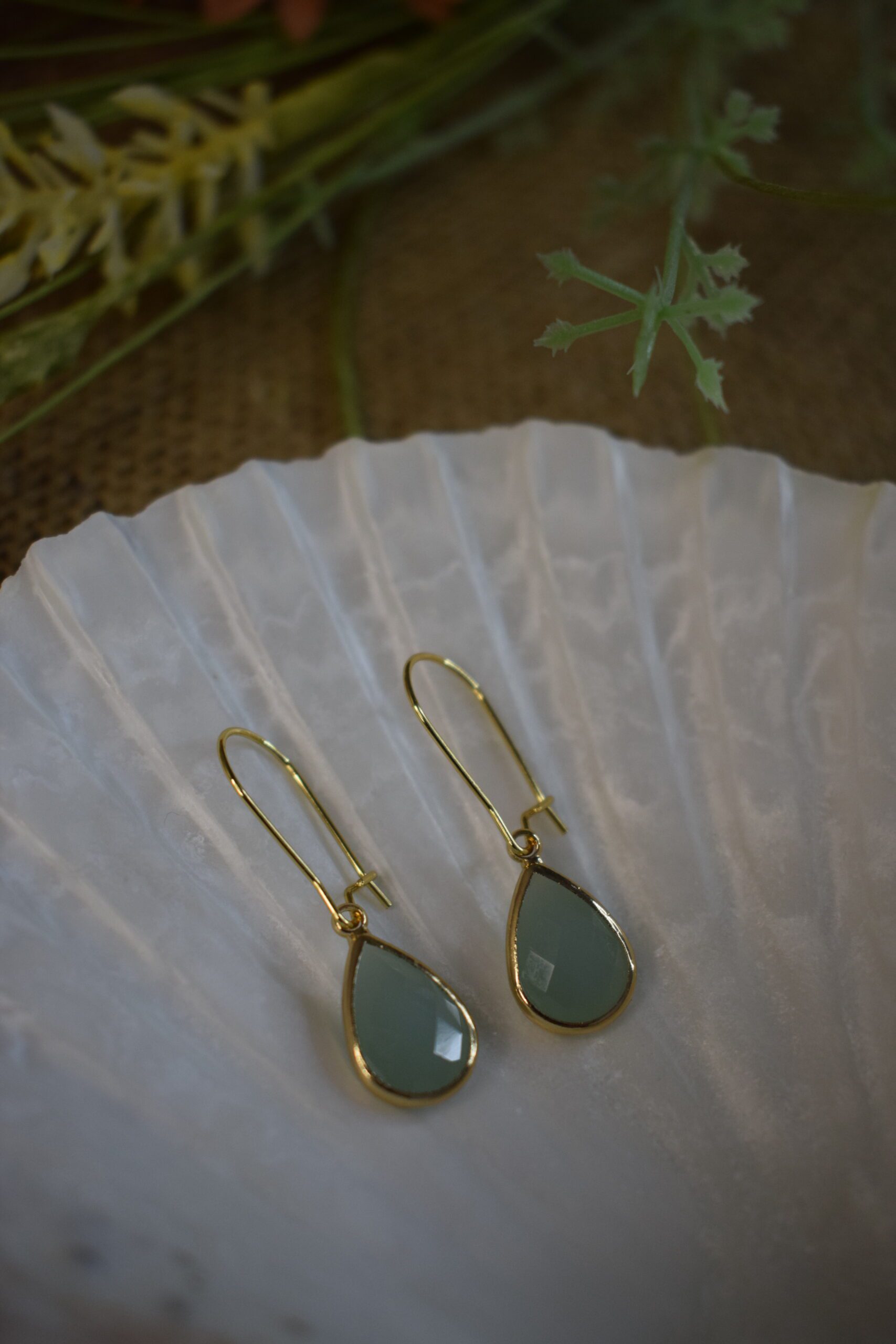 Oorhangers Pale Green Crystal Glass ~ CG 004 - Afbeelding 5