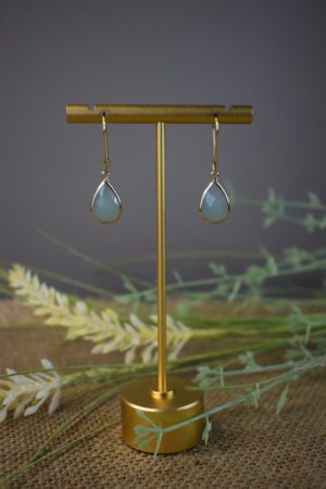 Oorhangers Pale Green Crystal Glass ~ CG 004