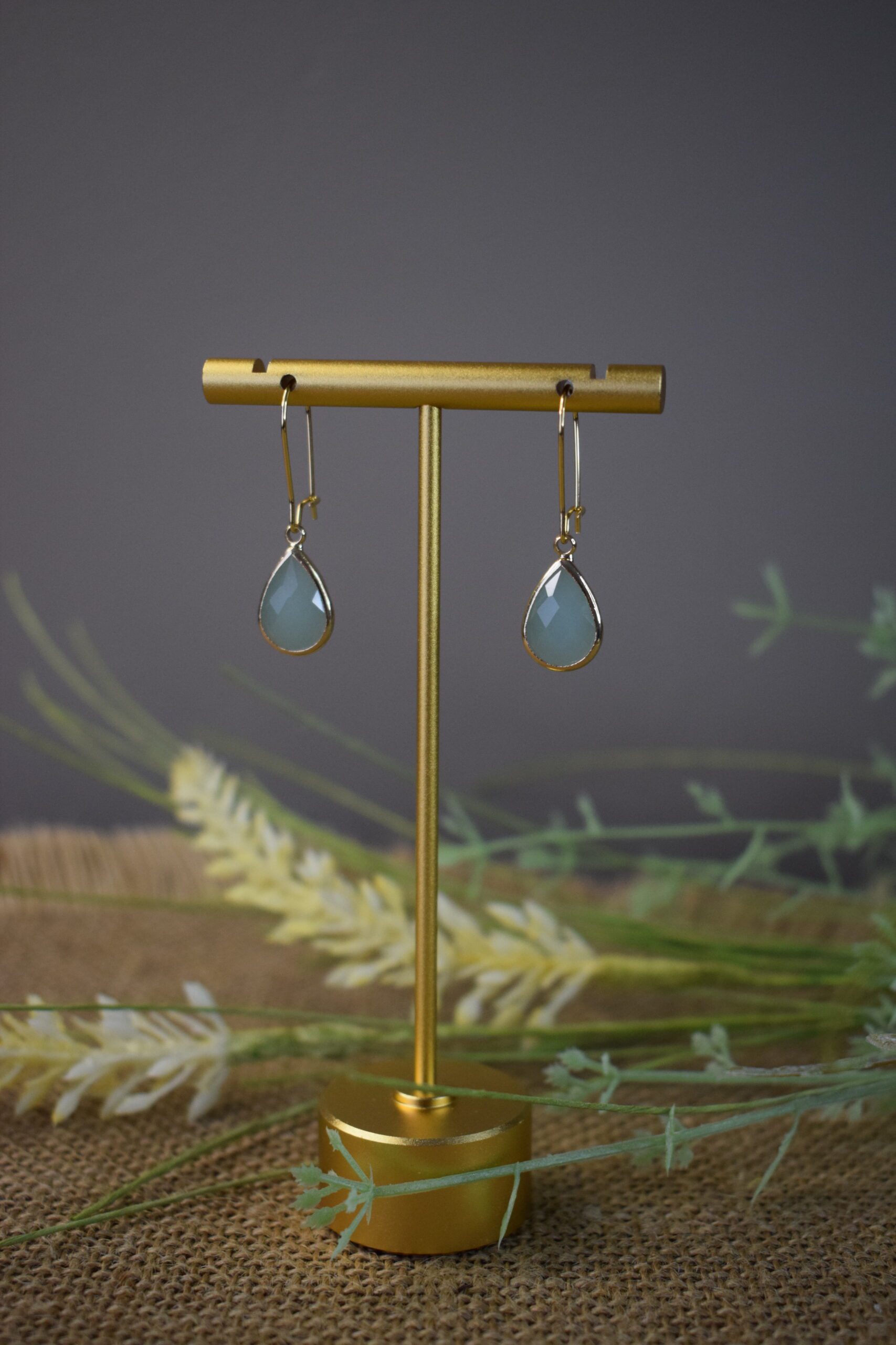 Oorhangers Pale Green Crystal Glass ~ CG 004 - Afbeelding 2