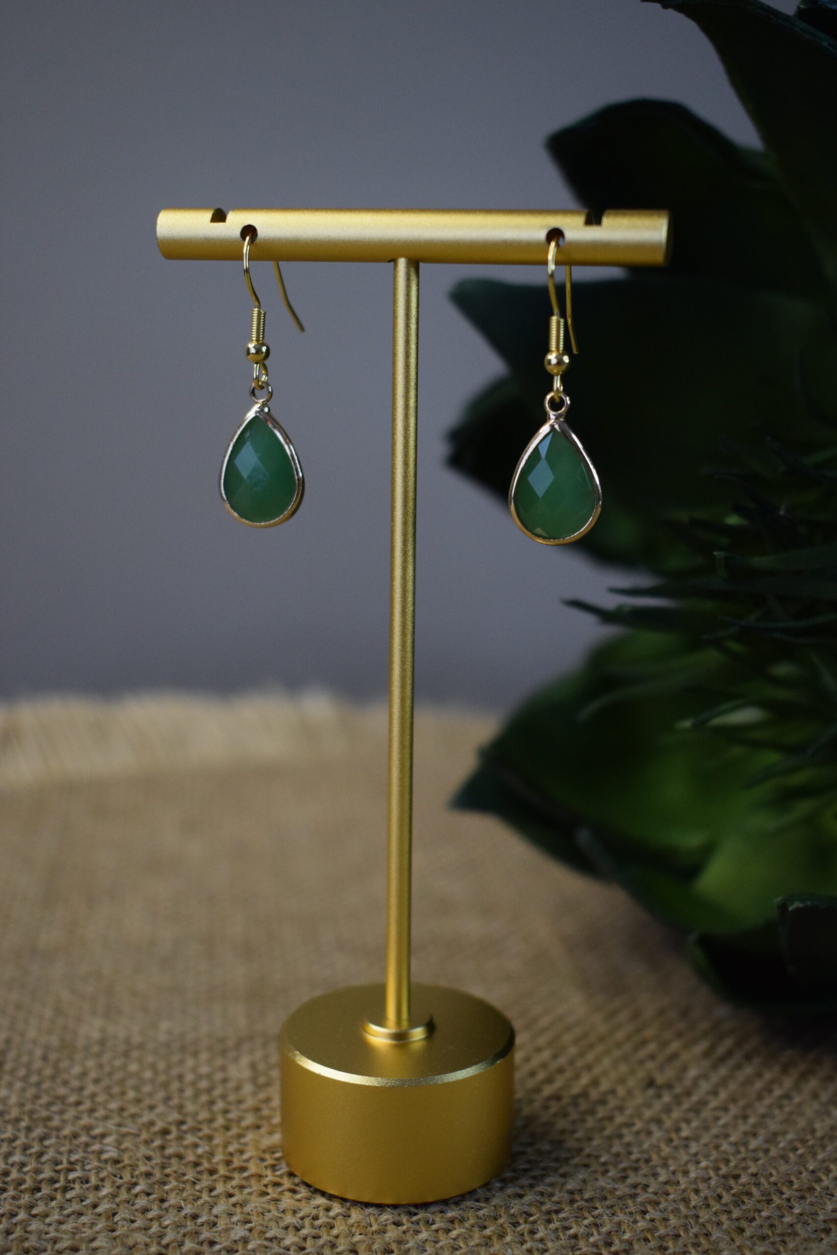 Oorhangers Lively Green Crystal Glass ~ CG 008 - Afbeelding 2