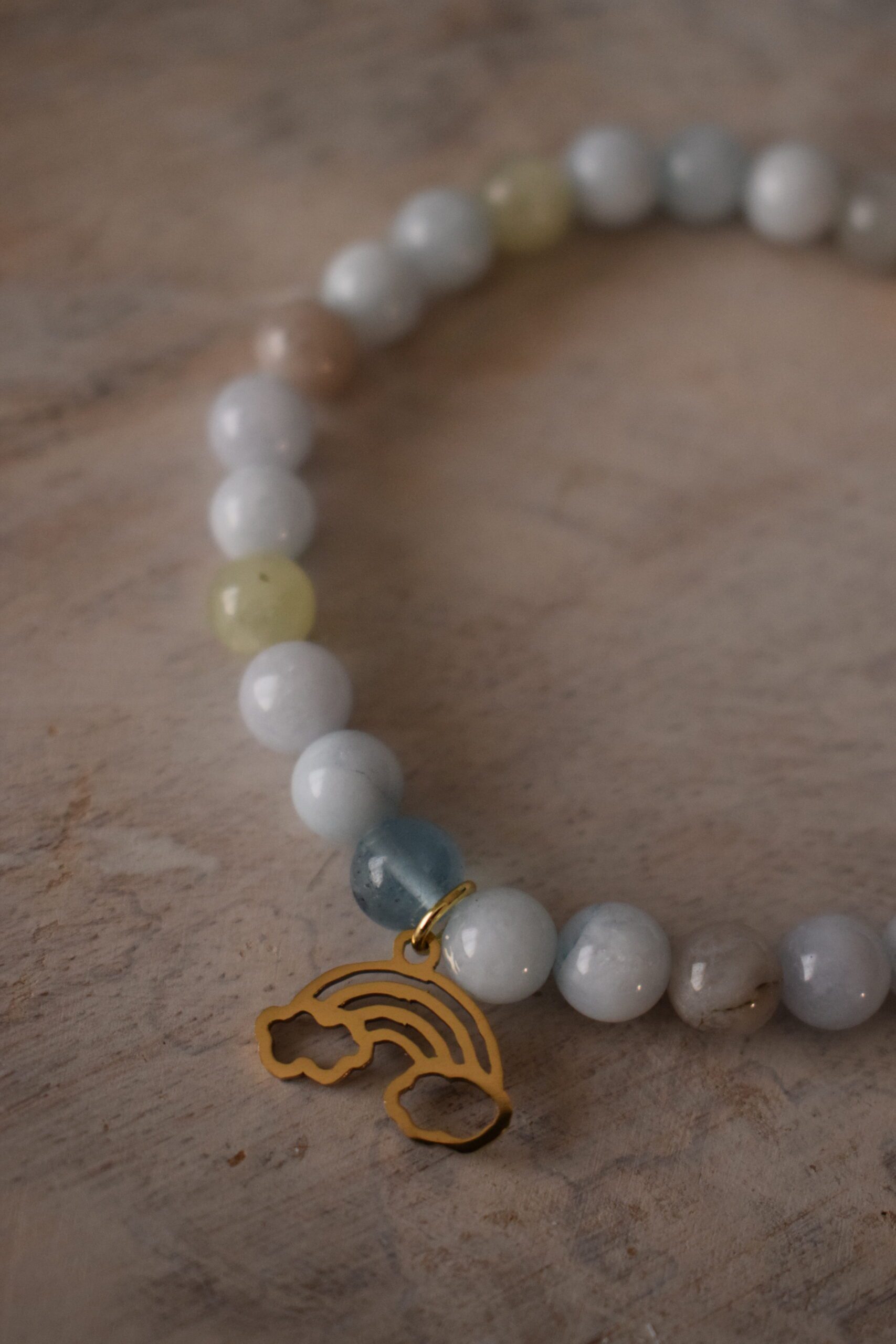 Kralenarmband Aquamarijn 6mm ~ AQ 005 - Afbeelding 5