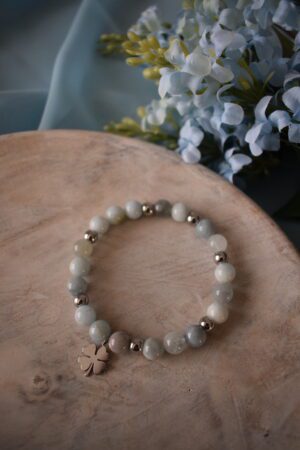 Kralenarmband Aquamarijn 8mm ~ AQ 007