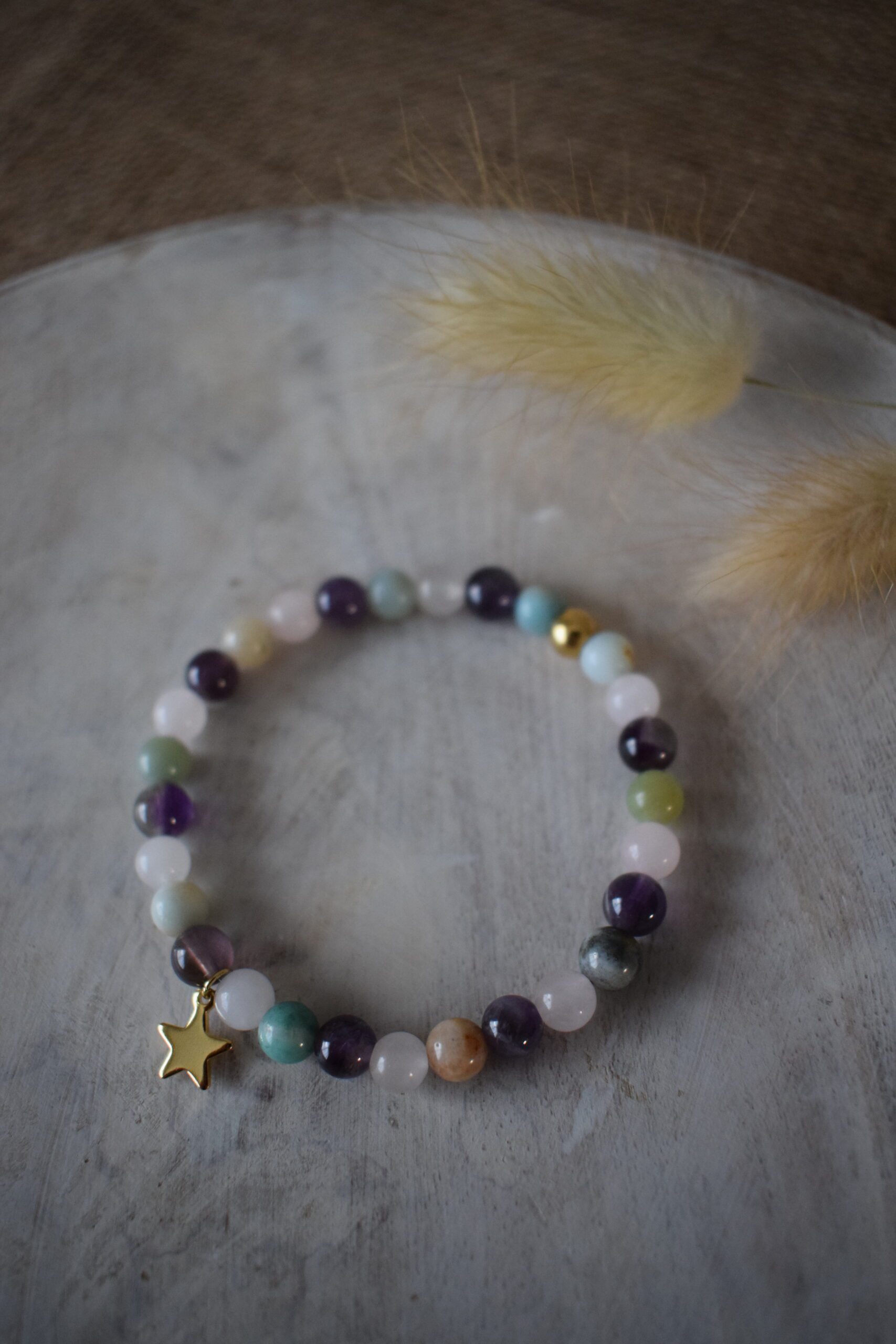 Troostkralenarmbandje met ster ~ TR 003 - Afbeelding 2