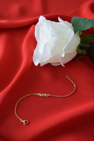 Armband 'mama' in stainless steel (goudkleur) ~ LC 024