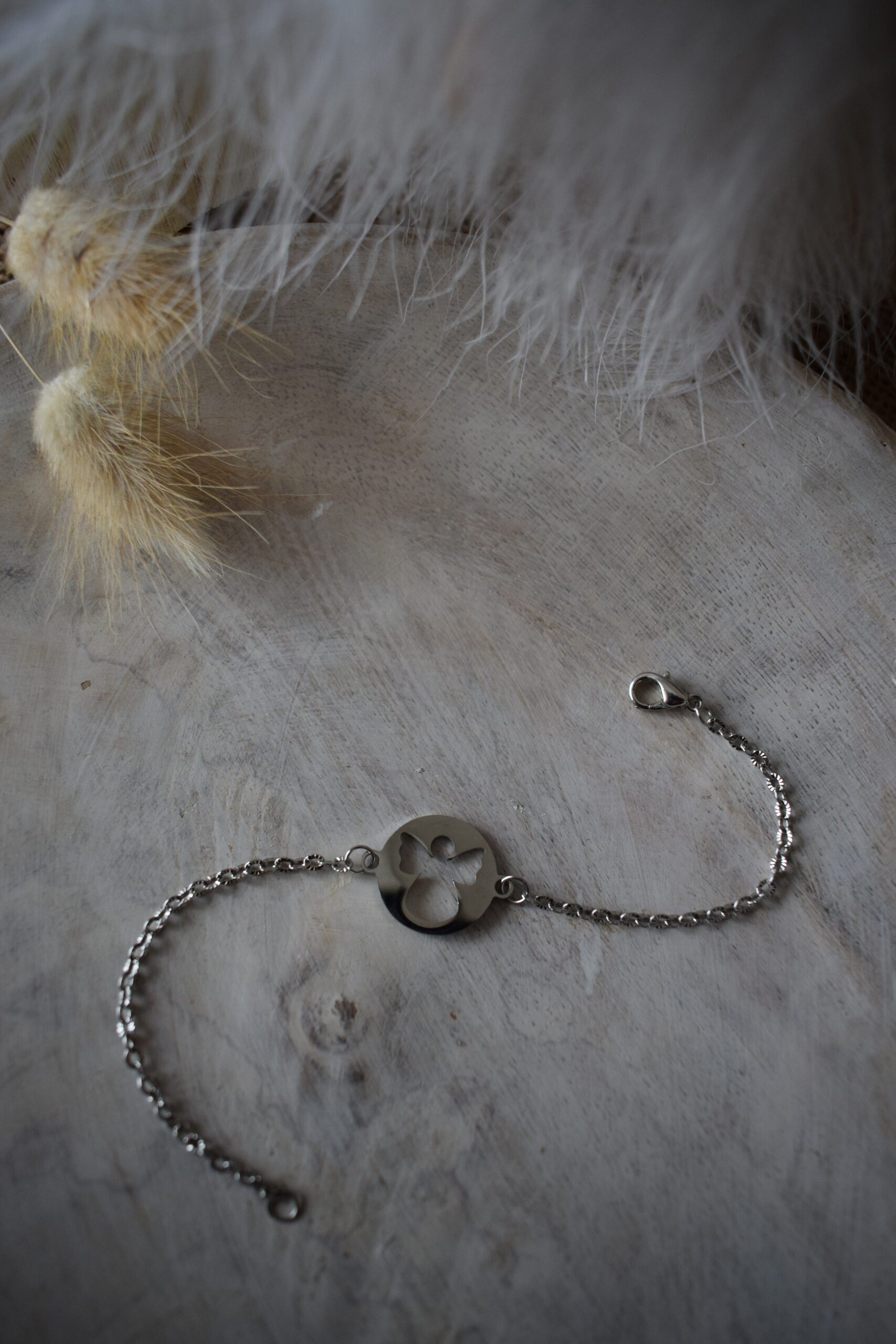 Armband stainless steel met Engel (zilverkleur) ~ EN 004 - Afbeelding 2