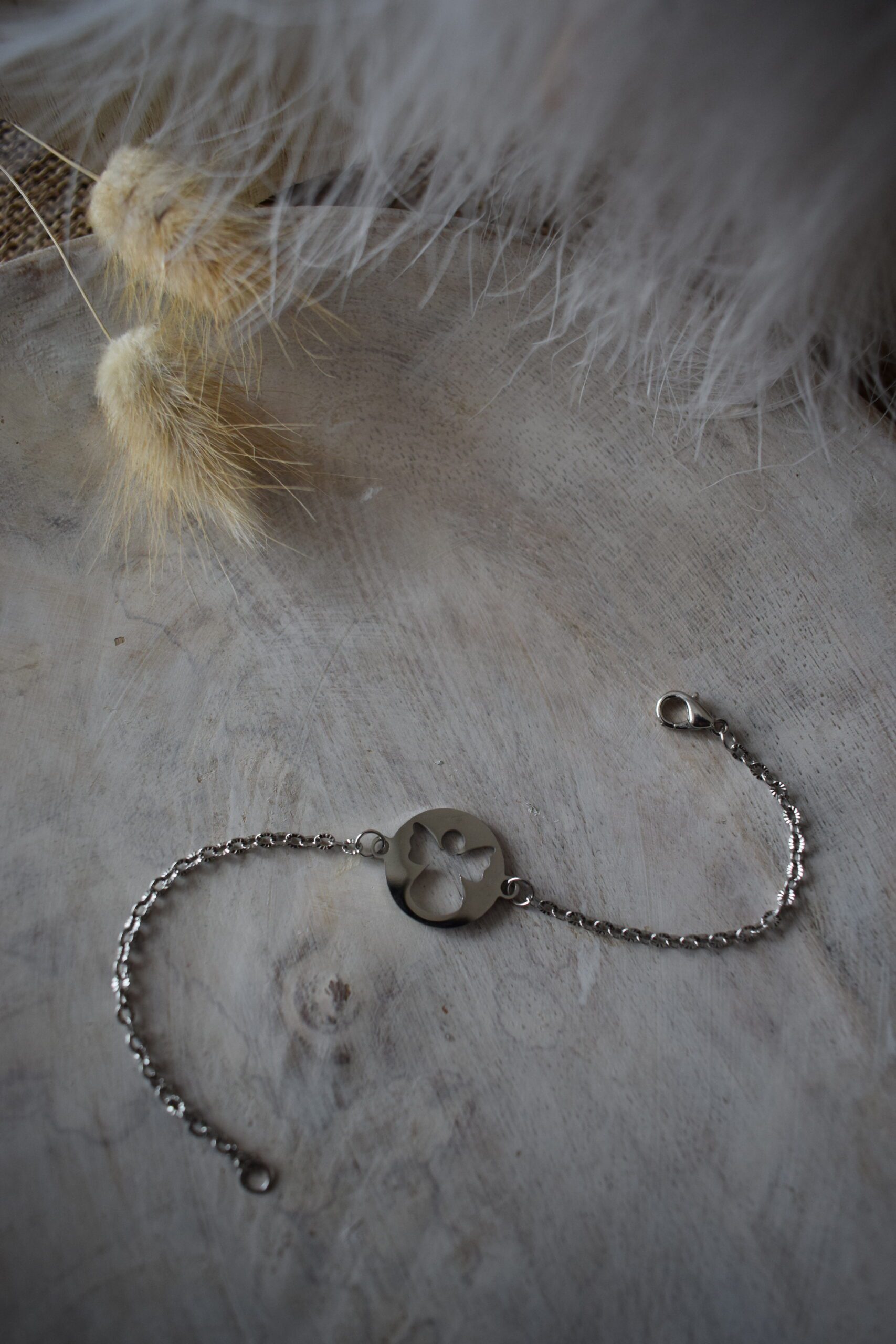 Armband stainless steel met Engel (zilverkleur) ~ EN 004 - Afbeelding 3