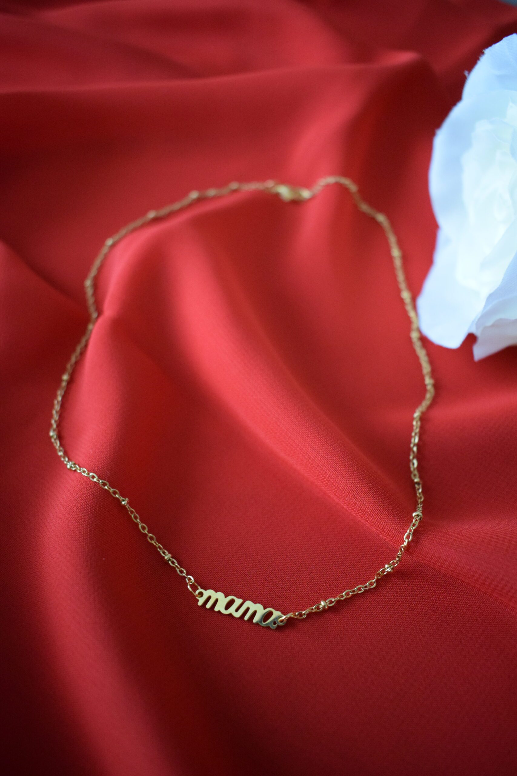 Halsketting 'mama' in stainless steel (goudkleur) ~ LC 026 - Afbeelding 3