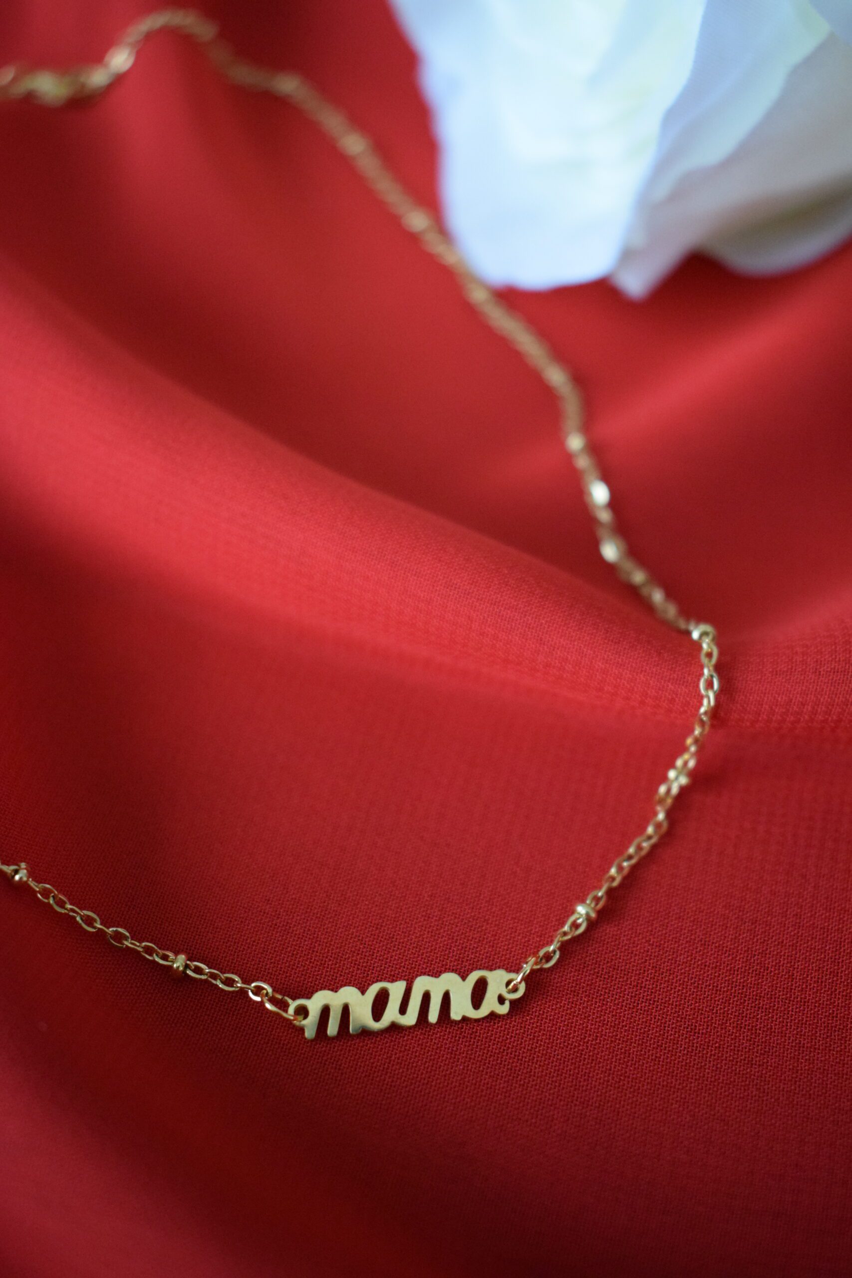 Halsketting 'mama' in stainless steel (goudkleur) ~ LC 026 - Afbeelding 4