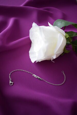 Armband 'mama' in stainless steel (zilverkleur) ~ LC 025
