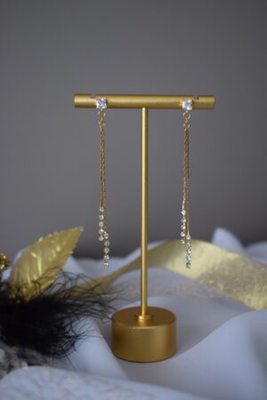 Luxe oorhangers met zirkoniasteentjes ~ FO 025