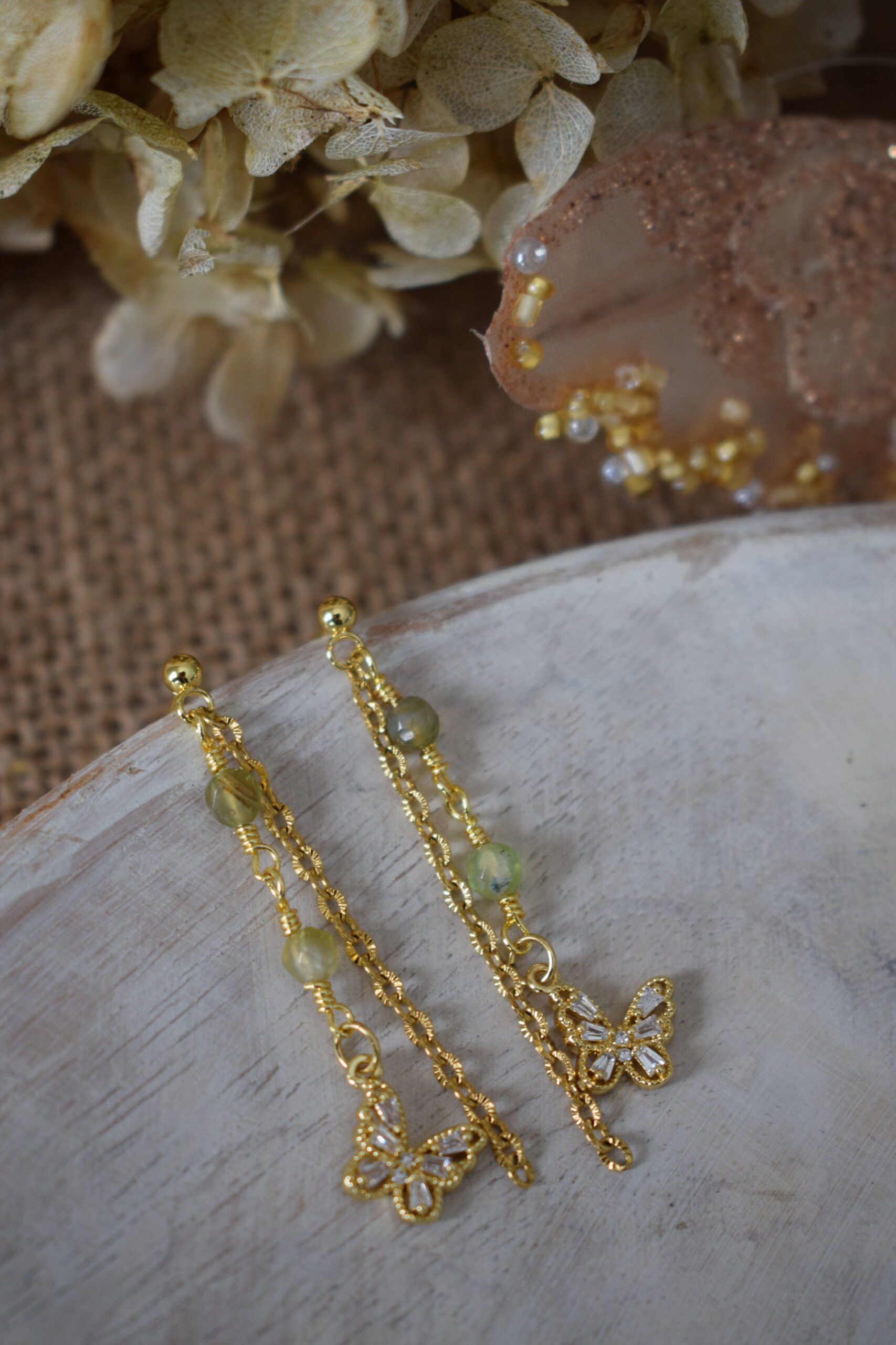 Luxe oorhangers met Zirkonia vlinder ~ VL 001 - Afbeelding 3