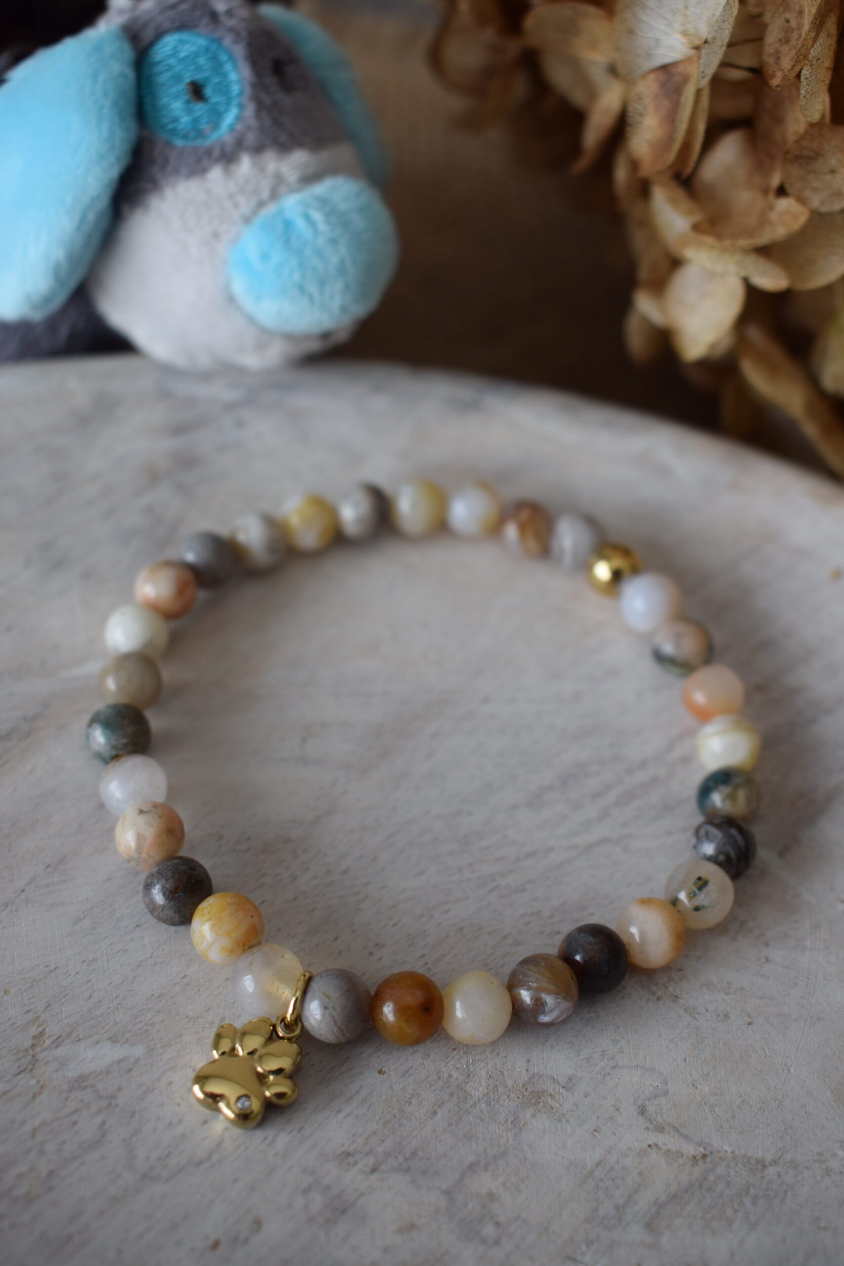 Kralenarmband Bamboo Agaat 6mm ~ PO 002 - Afbeelding 4