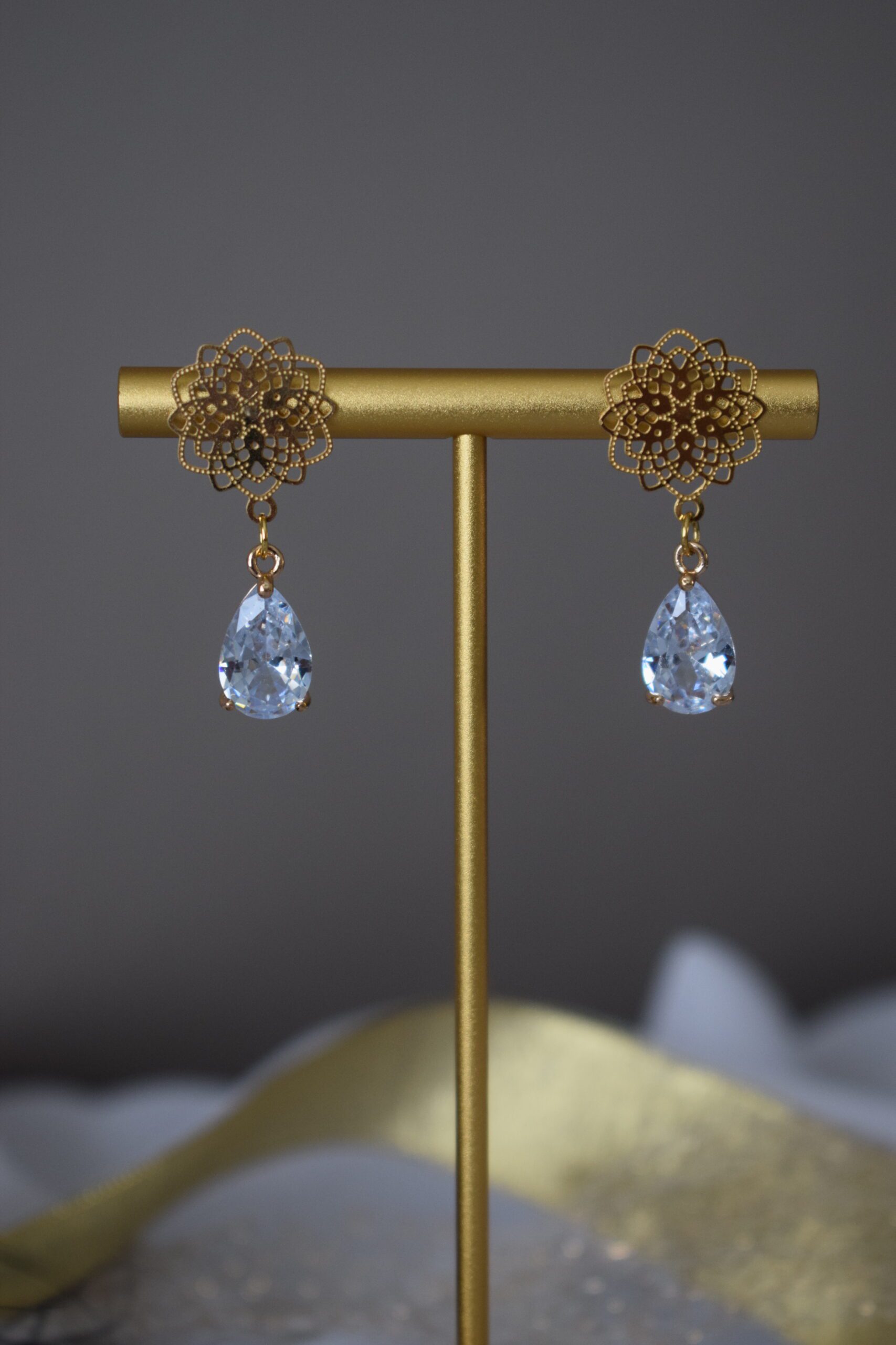 Oorhangers Mandala Clear Crystal Glass ~ FO 023 - Afbeelding 2
