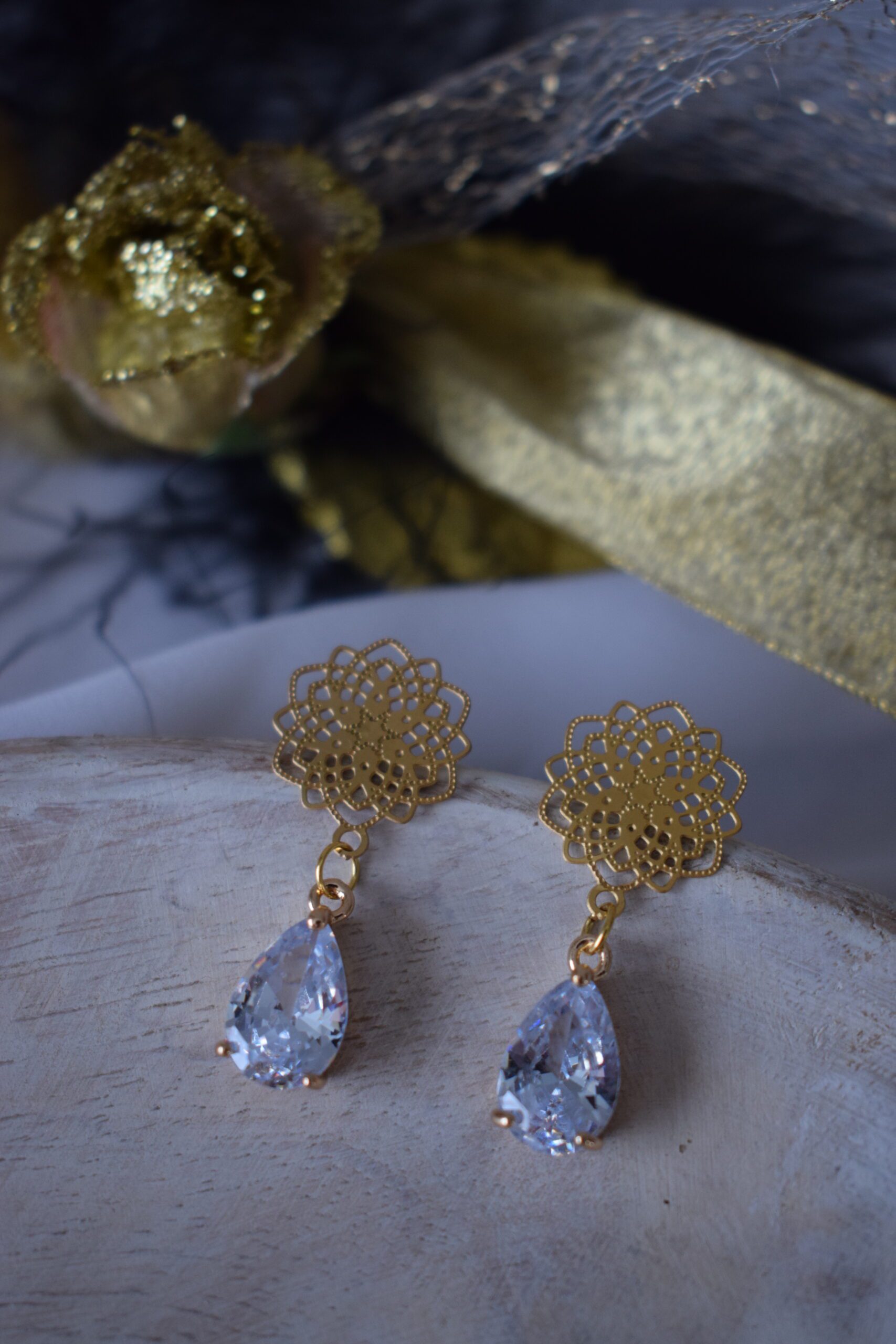 Oorhangers Mandala Clear Crystal Glass ~ FO 023 - Afbeelding 5