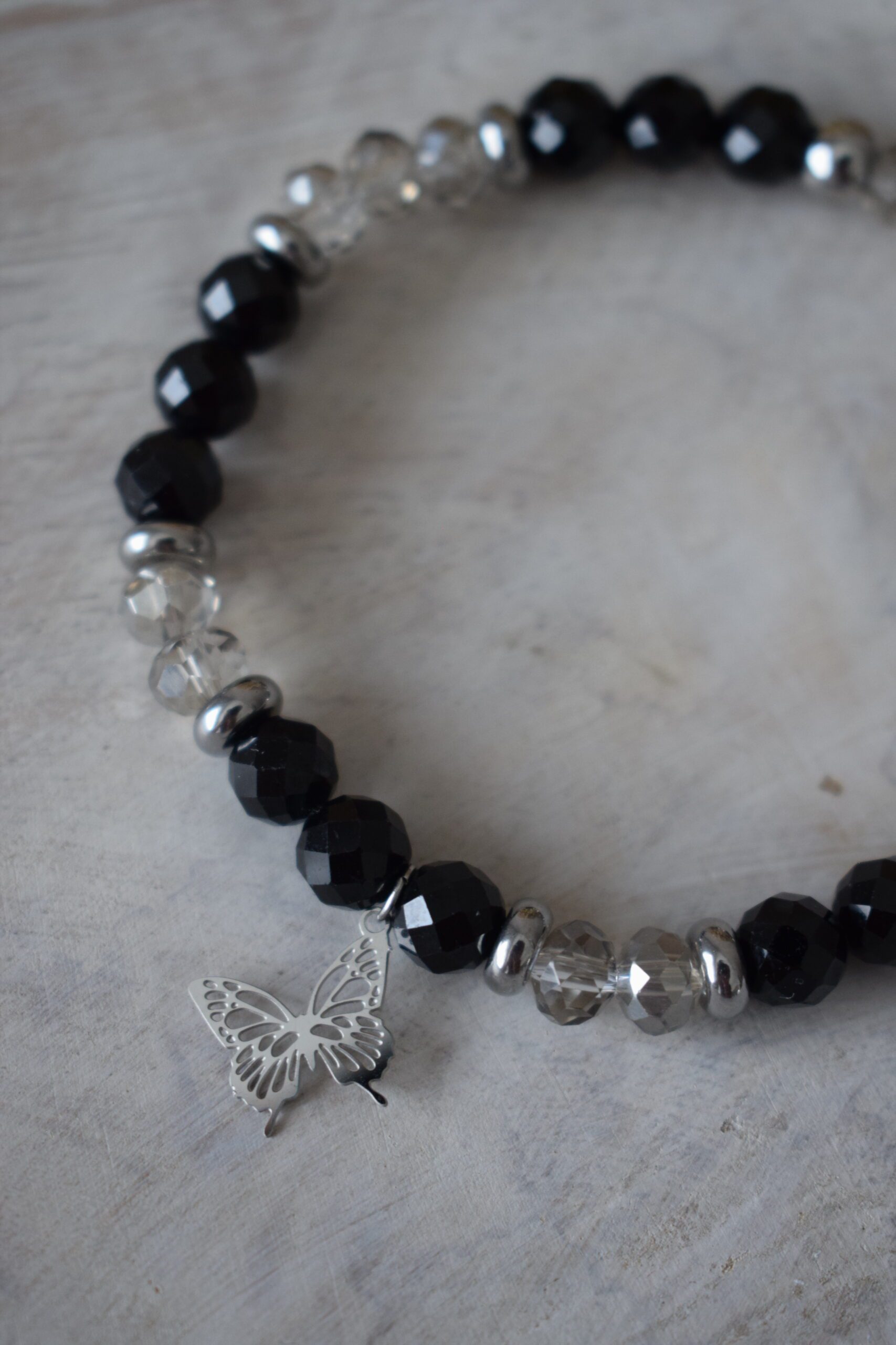 Kralenarmband chique zwarte Toermalijn 6mm ~ VL 006 - Afbeelding 4
