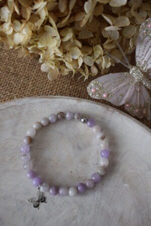 Kralenarmband Lavendel Jade 6mm ~ VL 007