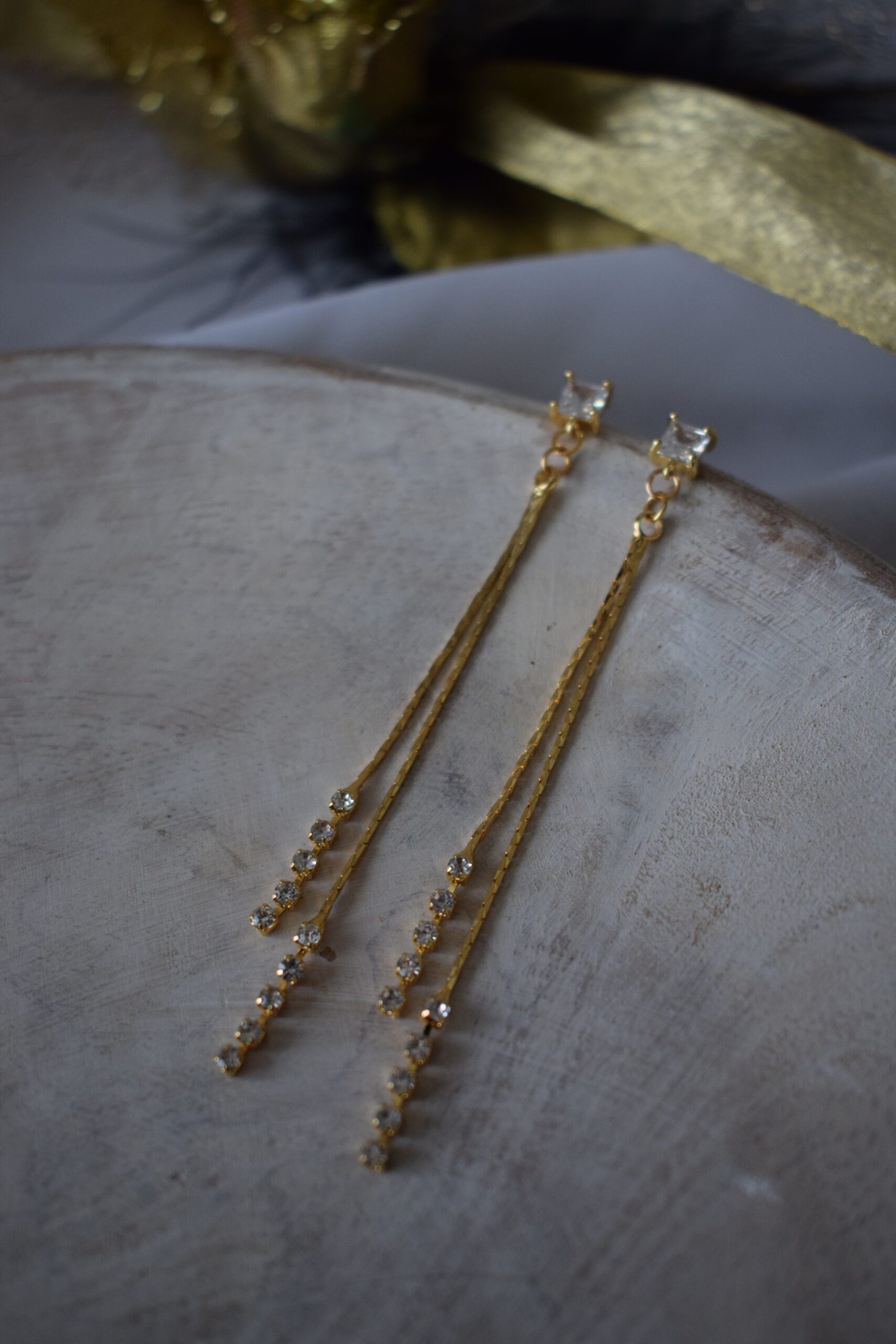 Luxe oorhangers met zirkoniasteentjes ~ FO 025 - Afbeelding 5