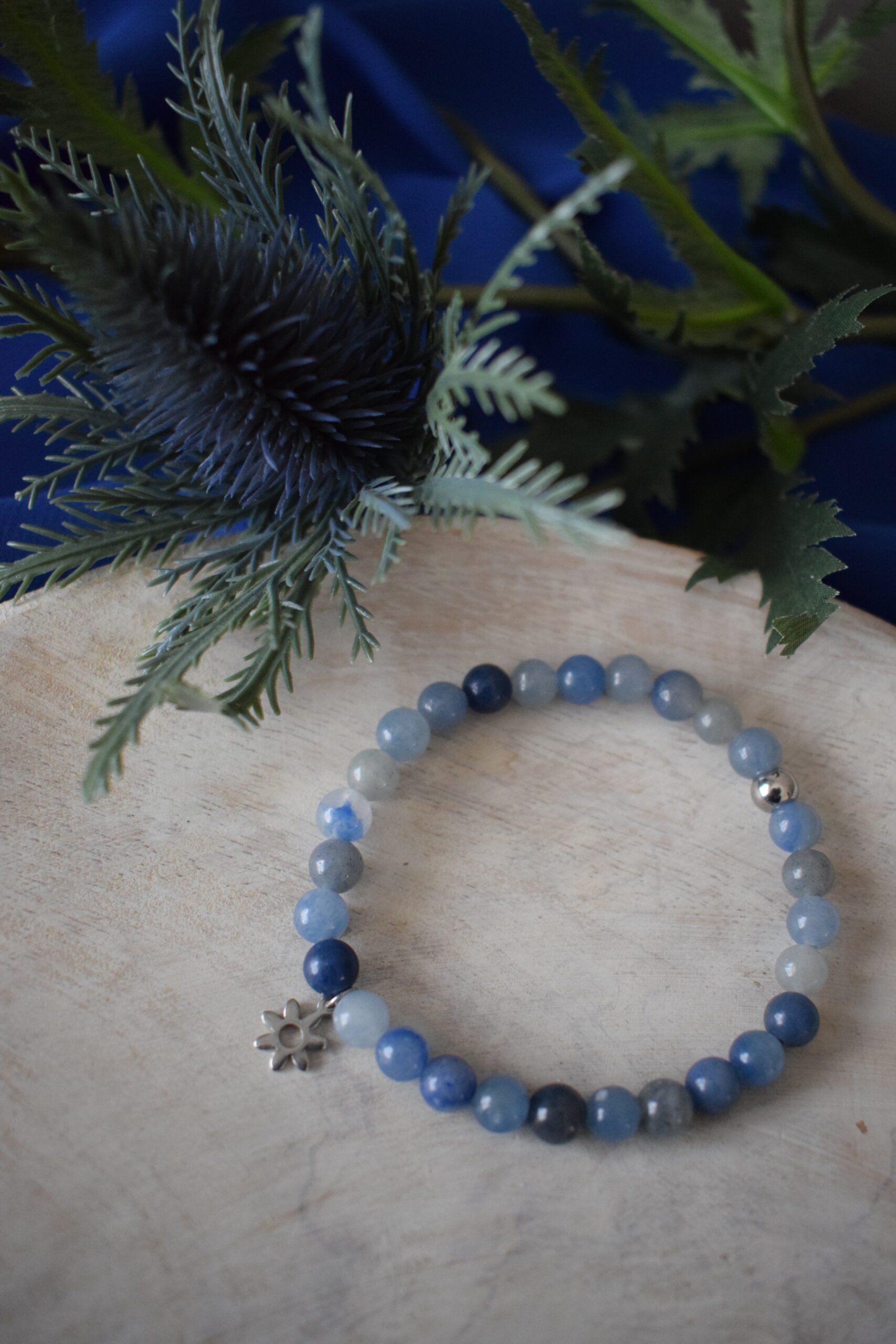 Kralenarmband Blauwe Aventurijn 6mm ~ BA 001 - Afbeelding 2