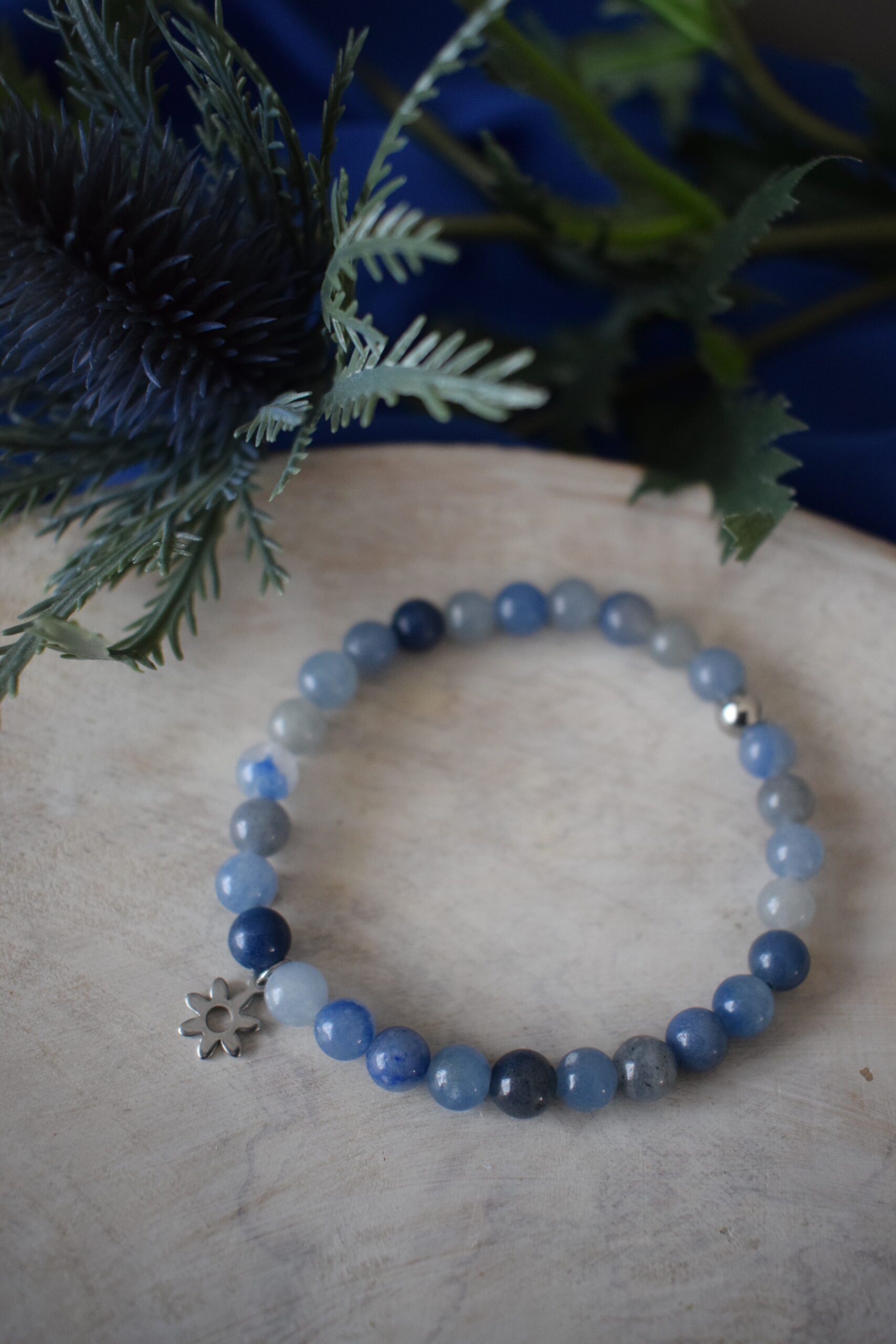 Kralenarmband Blauwe Aventurijn 6mm ~ BA 001 - Afbeelding 3